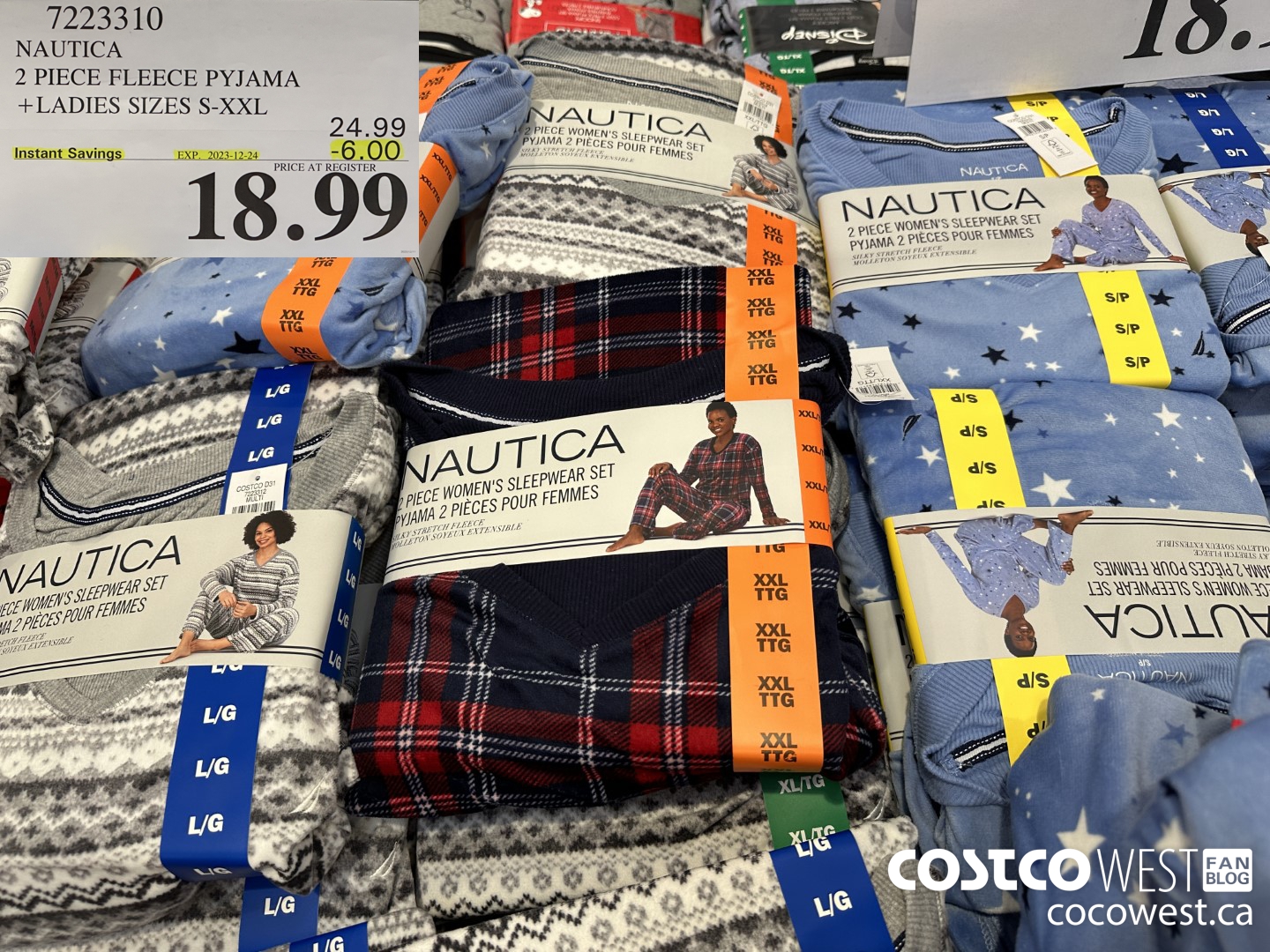 7223310 NAUTICA 2PC FLEECE PYJAMA LADIES SIZES S-XXL ($6.00 INSTANT SAVINGS EXPIRES ON 2023-12-24) $18.99