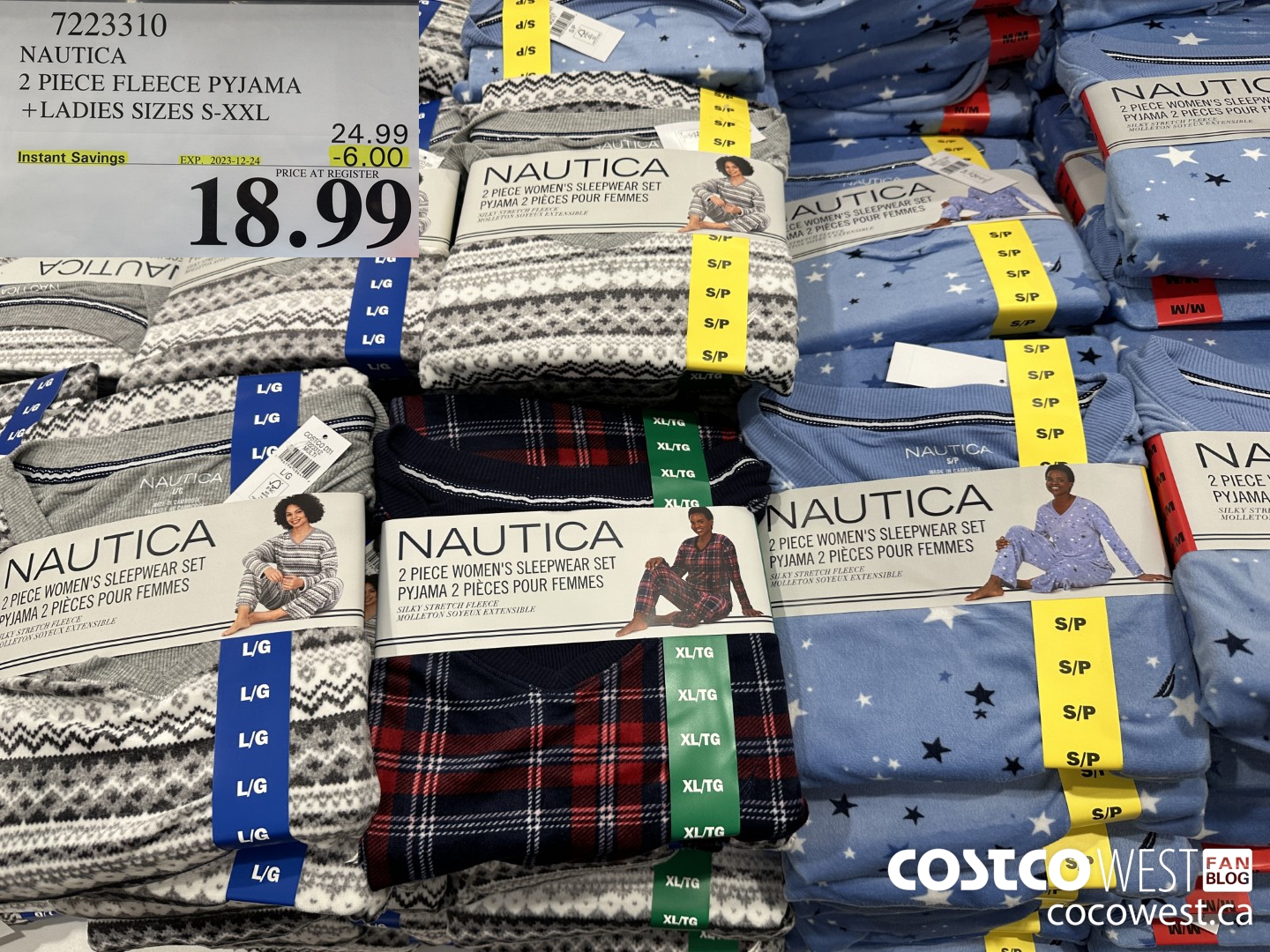 7223310 NAUTICA 2PC FLEECE PYJAMA LADIES SIZES S-XXL ($6.00 INSTANT SAVINGS EXPIRES ON 2023-12-24) $18.99