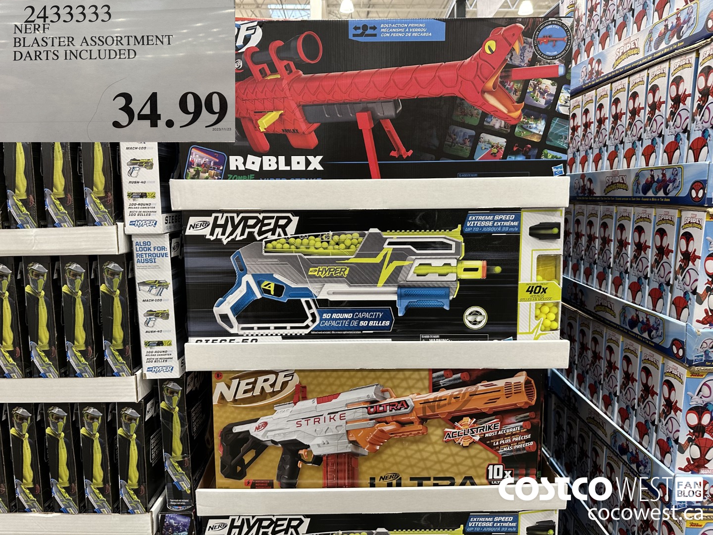 2433333 NERF BLASTER ASSORTMENT DARTS INCLUDED $34.99