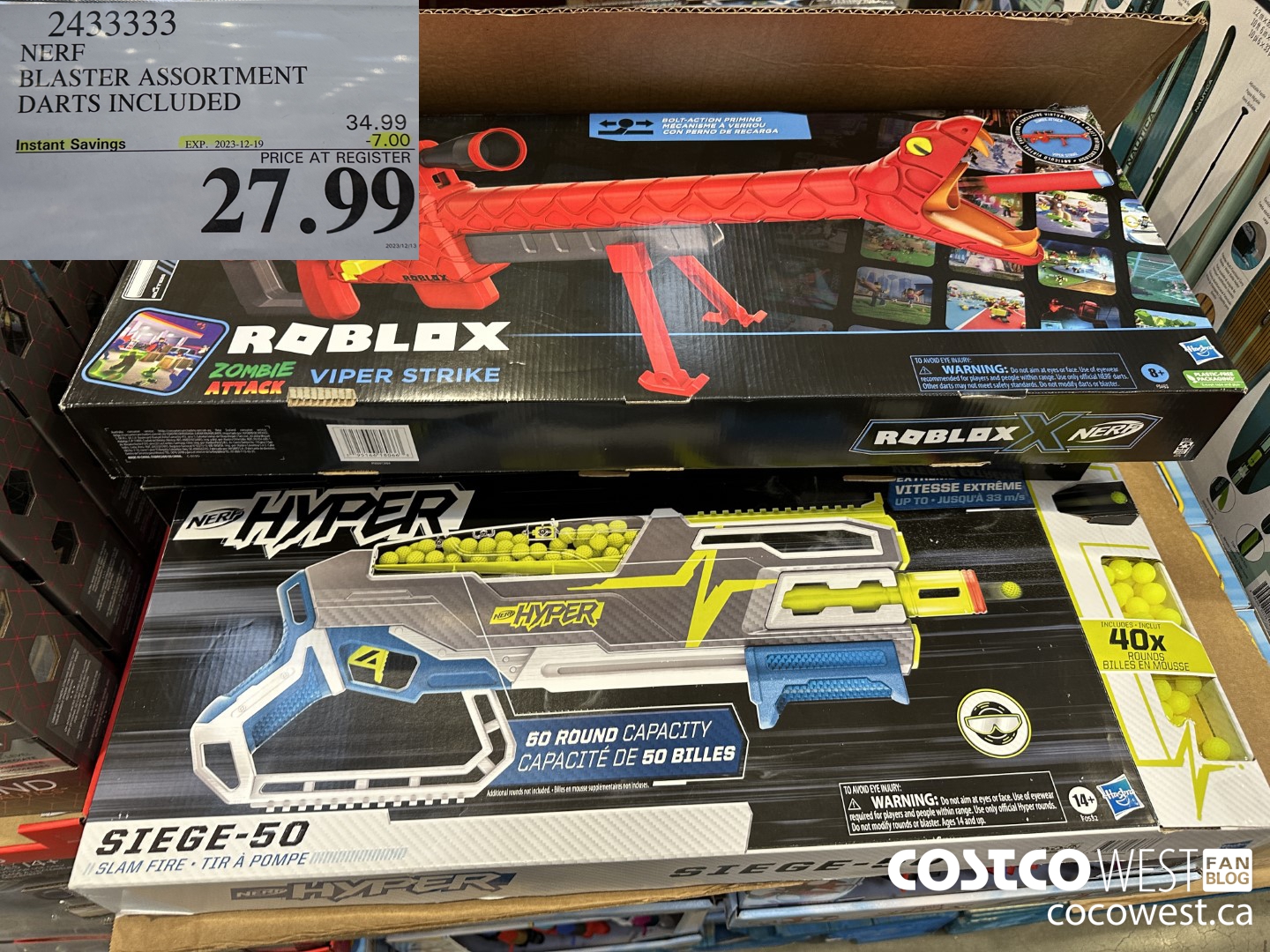 2433333 NERF BLASTER ASSORTMENT DARTS INCLUDED ($7.00 INSTANT SAVINGS EXPIRES ON 2023-12-19) $27.99