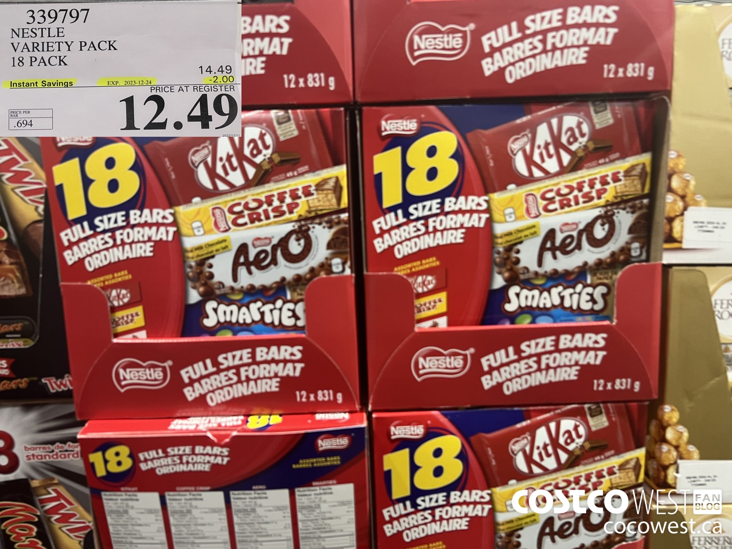 339797 NESTLE VARIETY PACK 18 PACK ($2.00 INSTANT SAVINGS EXPIRES ON 2023-12-24) $12.49