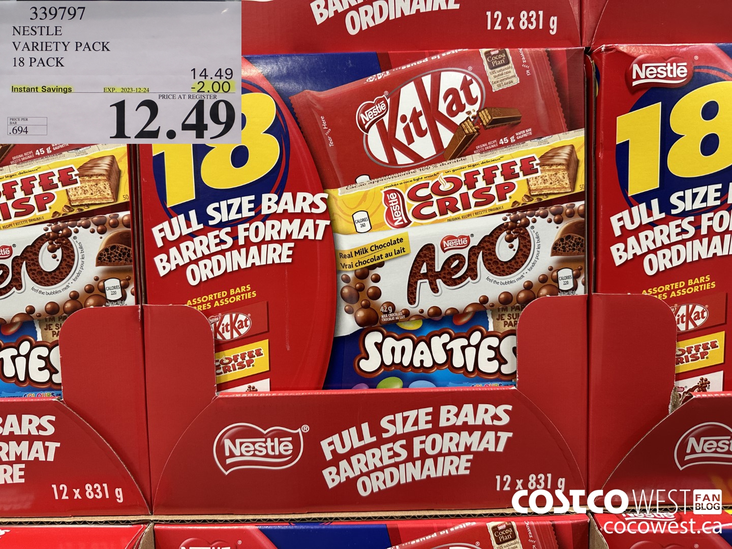 339797 NESTLE VARIETY PACK 18 PACK ($2.00 INSTANT SAVINGS EXPIRES ON 2023-12-24) $12.49