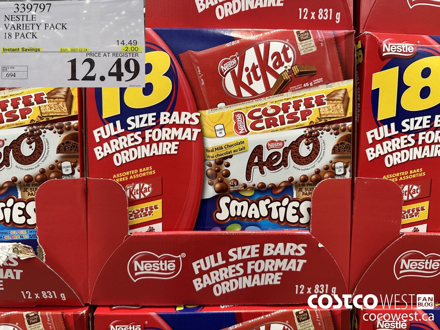 339797 NESTLE VARIETY PACK 18 PACK ($2.00 INSTANT SAVINGS EXPIRES ON 2023-12-24) $12.49