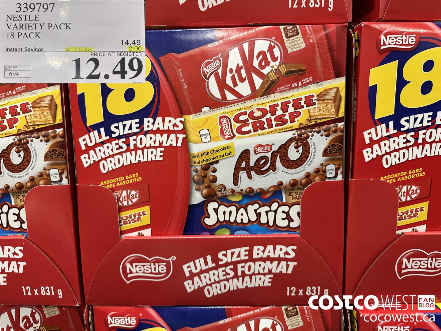 339797 NESTLE VARIETY PACK 18 PACK ($2.00 INSTANT SAVINGS EXPIRES ON 2023-12-24) $12.49