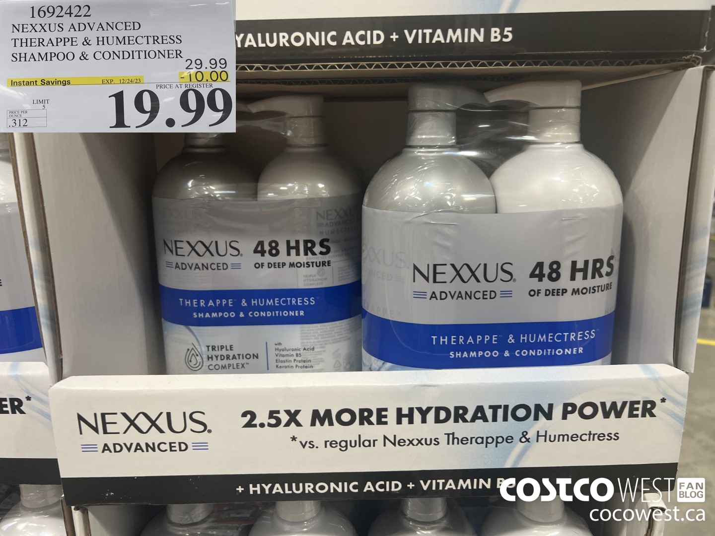 1692422 NEXXUS ADVANCED THERAPPE & HUMECTRESS SHAMPOO & CONDITIONER ($10.00 INSTANT SAVINGS EXPIRES ON 2023-12-24) $19.99