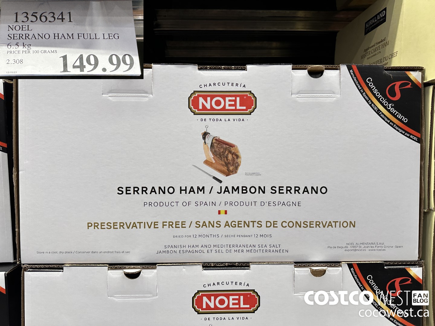 1356341 NOEL SERRANO HAM FULL LEG 6.5 kg $149.99