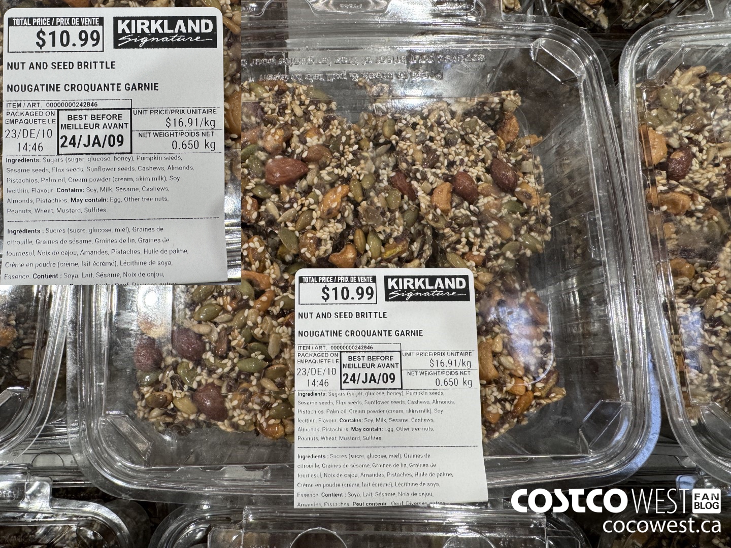 242846 NUT AND SEED BRITTLE $10.99