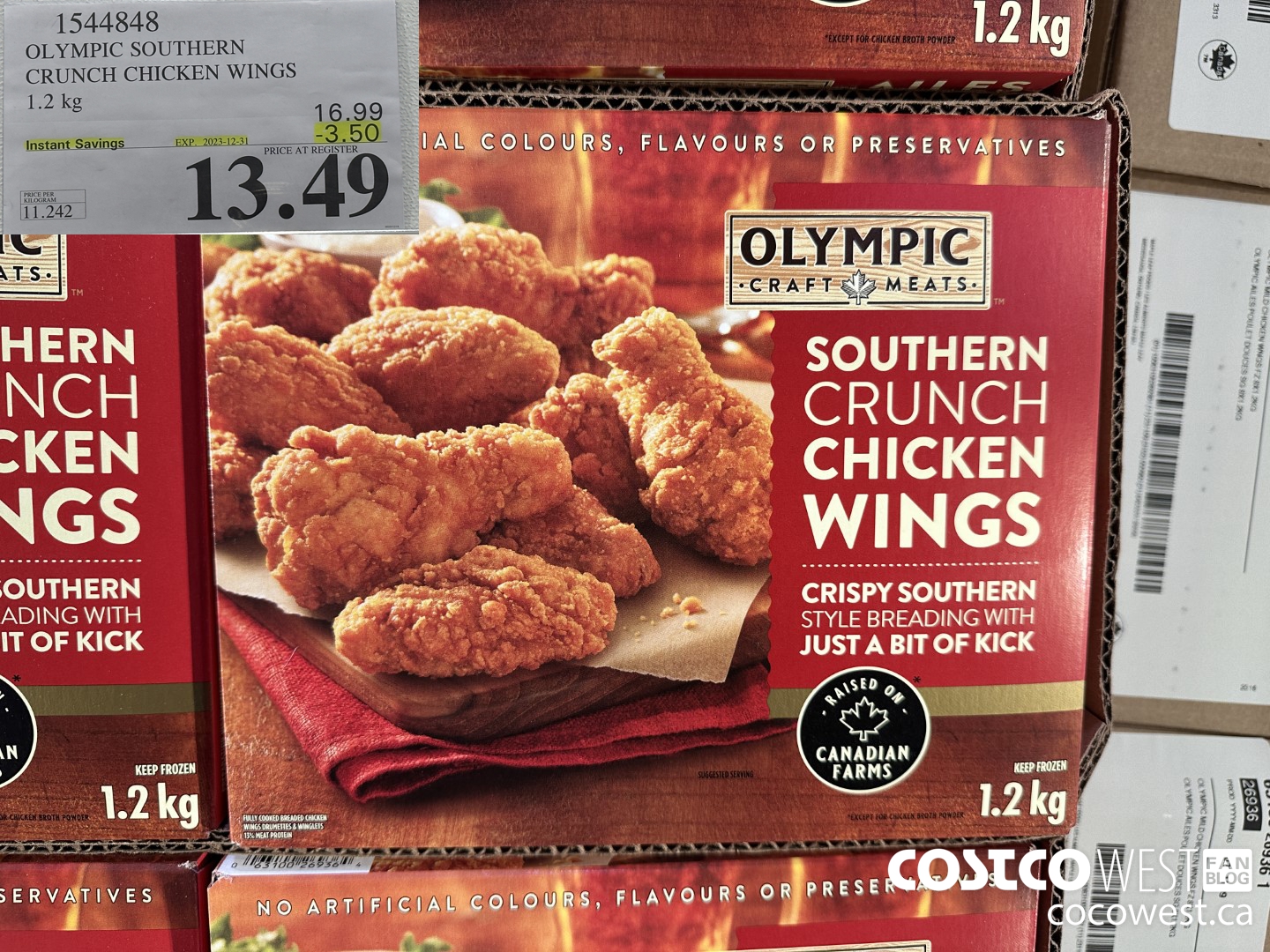 1544848 OLYMPIC SOUTHERN CRUNCH CHICKEN WINGS 1.2KG ($3.50 INSTANT SAVINGS EXPIRES ON 2023-12-31) $13.49