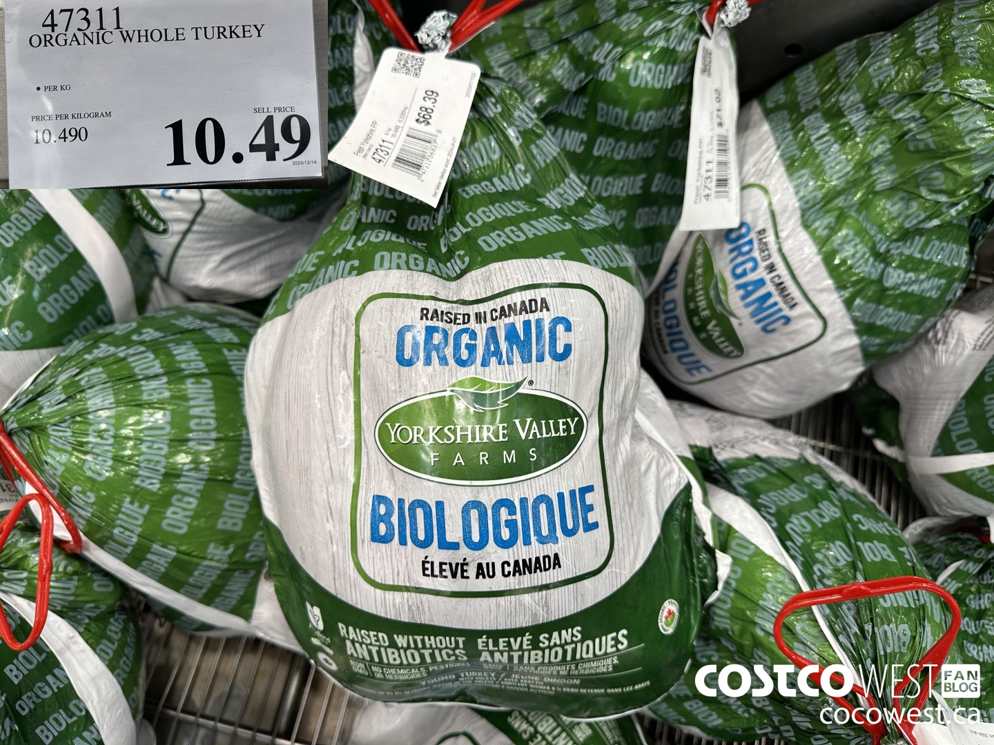 47311 ORGANIC WHOLE TURKEY $10.49