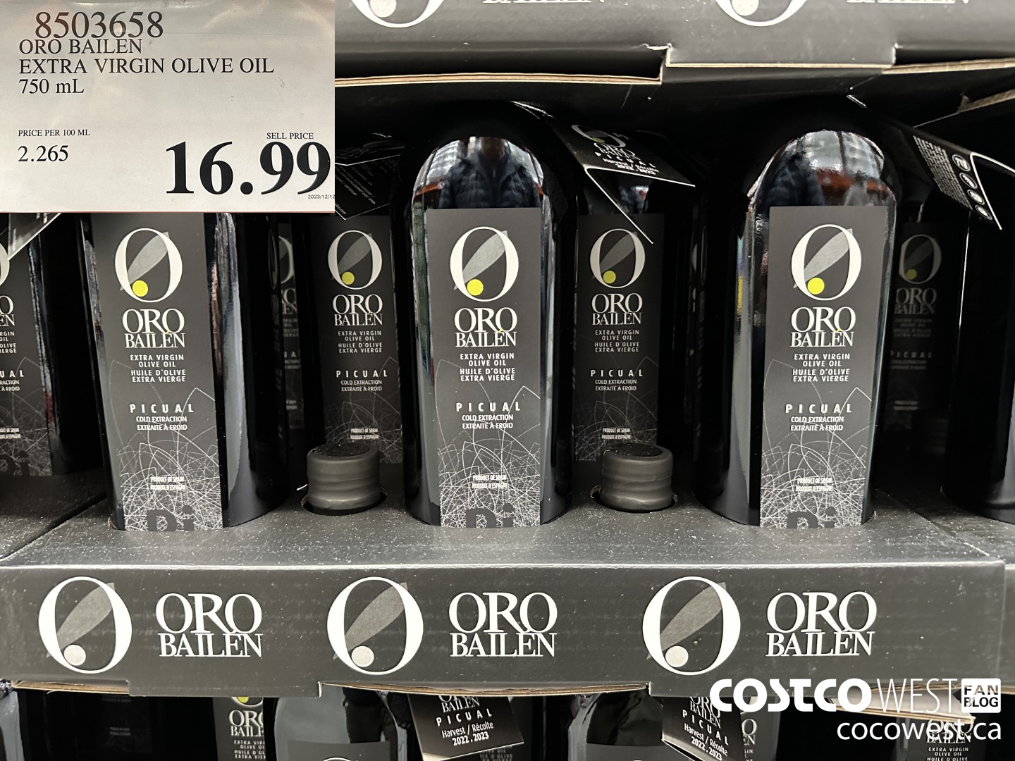 8503658 ORO BAILEN ACEITE DE OLIVA V EXTRA 750 ML $16.99