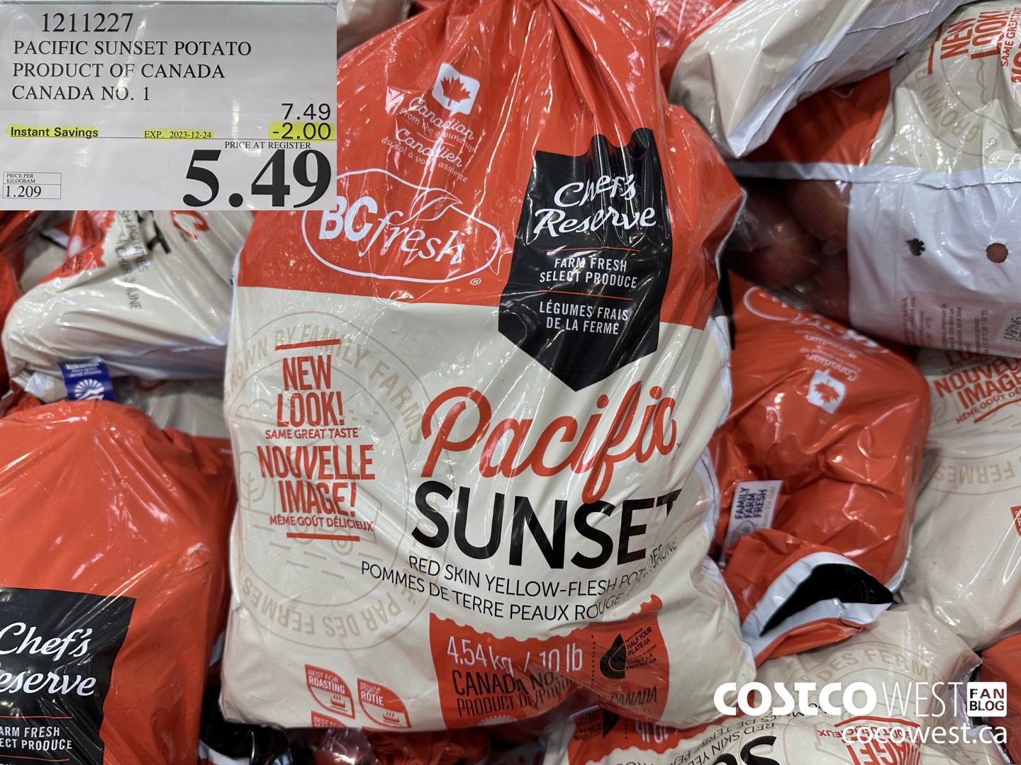 1211227 PACIFIC SUNSET PRODUCT OF CANADA CANADA NO. 1 ($2.00 INSTANT SAVINGS EXPIRES ON 2023-12-24) $5.49