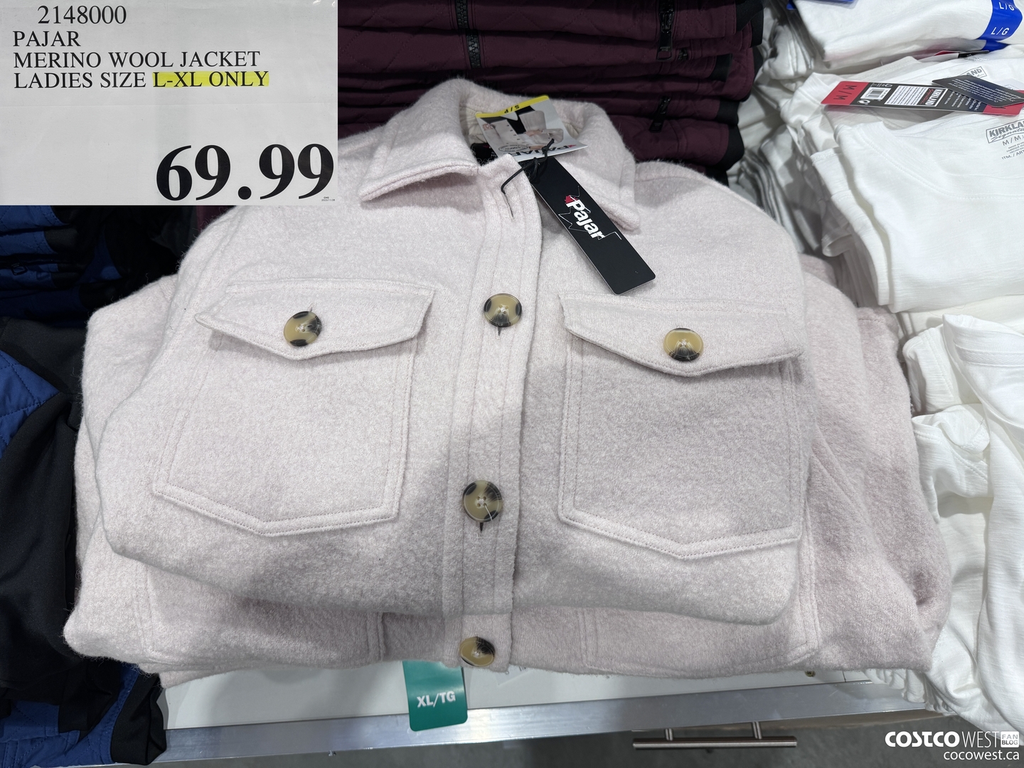 2148000 PAJAR MERINO WOOL JACKET LADIES SIZES S-XL $69.99