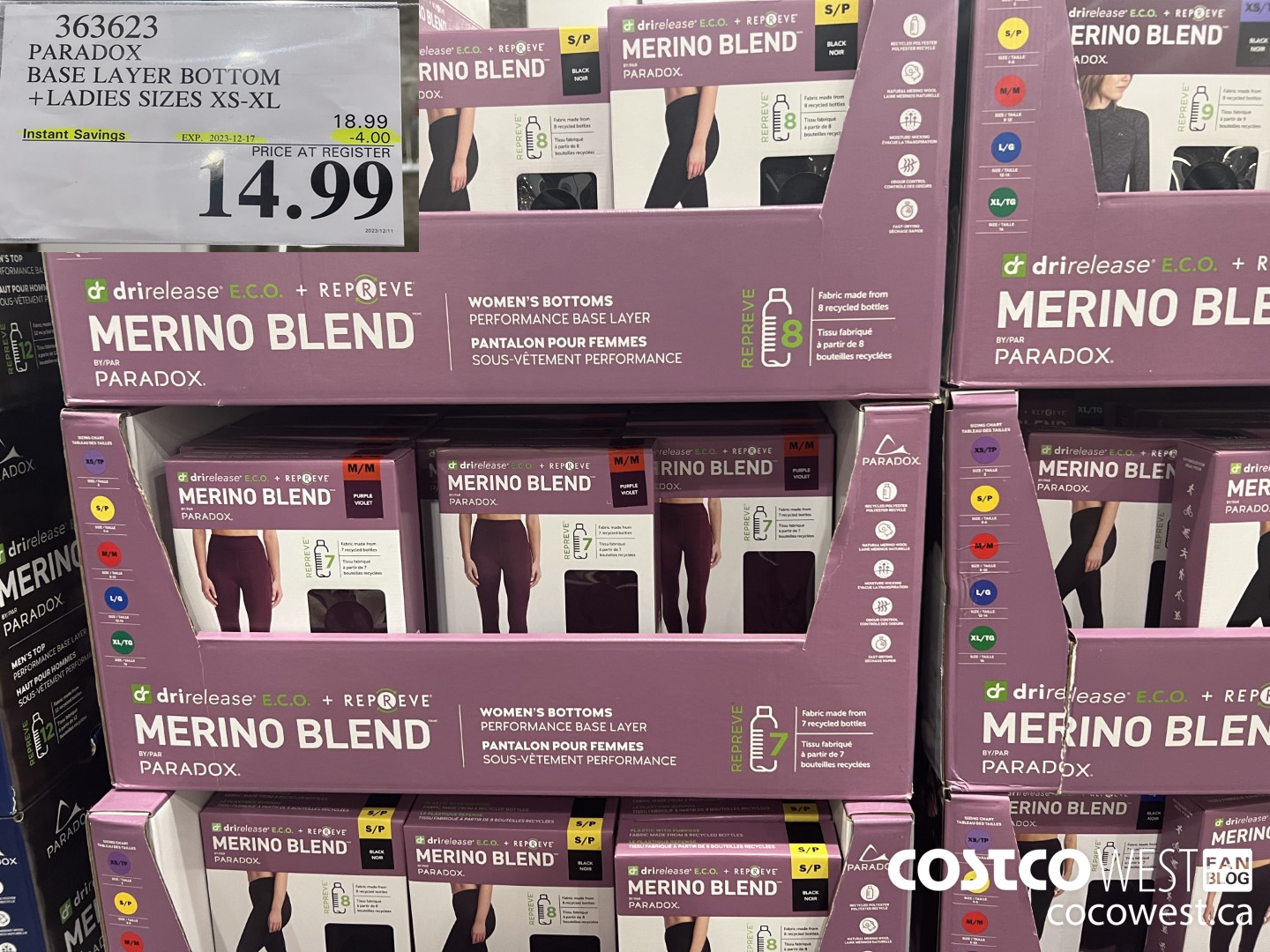 363623 PARADOX BASE LAYER BOTTOM LADIES SIZES XS-XL ($4.00 INSTANT SAVINGS EXPIRES ON 2023-12-17) $14.99