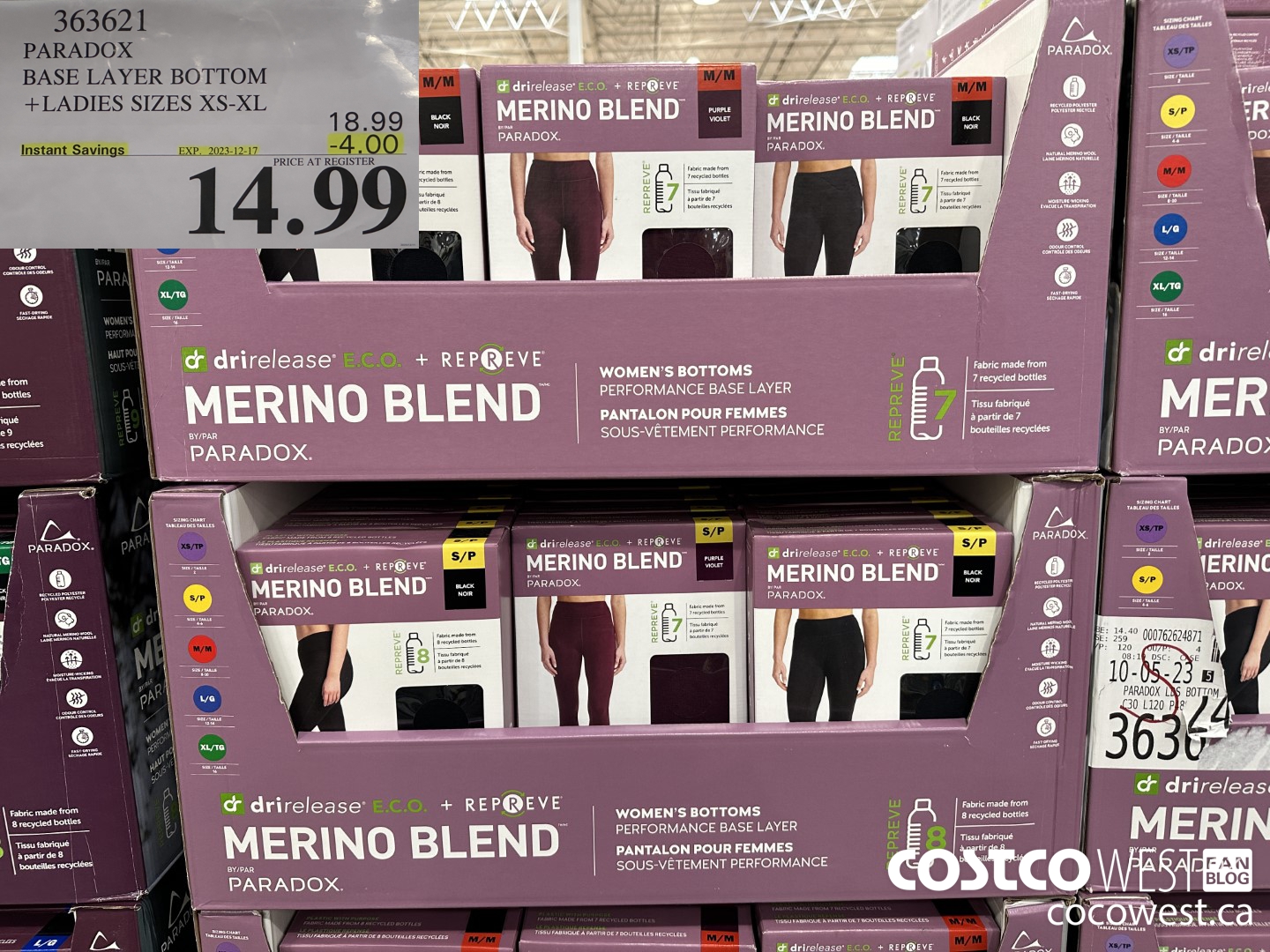 363621 PARADOX BASE LAYER BOTTOM LADIES SIZES XS-XL ($4.00 INSTANT SAVINGS EXPIRES ON 2023-12-17) $14.99