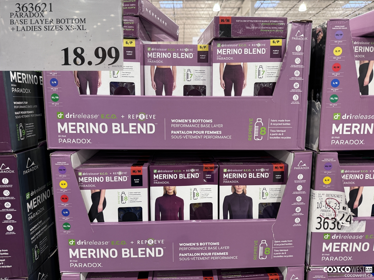 363621 PARADOX BASE LAYER BOTTOM LADIES SIZES XS-XL $18.99