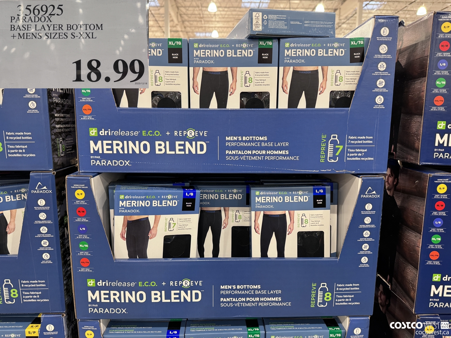 356925 PARADOX BASE LAYER BOTTOM MENS SIZES S-XXL $18.99