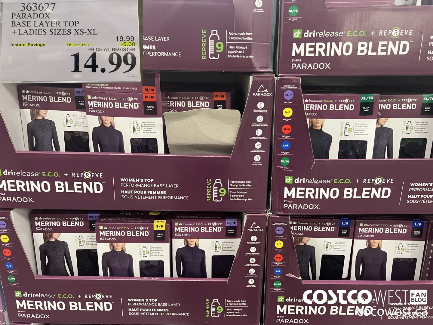 363627 PARADOX BASE LAYER TOP LADIES SIZES XS-XL ($5.00 INSTANT SAVINGS EXPIRES ON 2023-12-17) $14.99