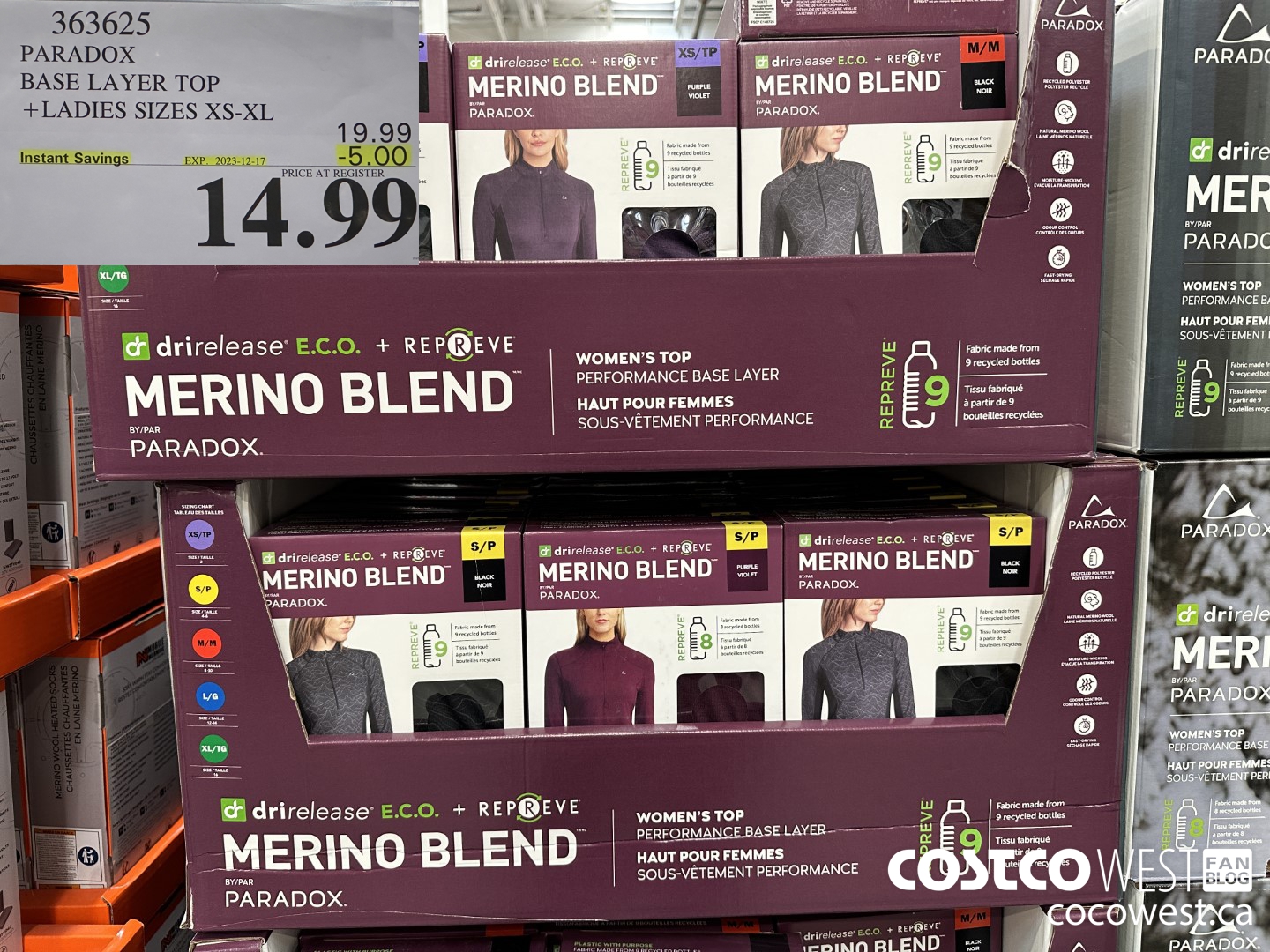 363625 PARADOX BASE LAYER TOP LADIES SIZES XS-XL ($5.00 INSTANT SAVINGS EXPIRES ON 2023-12-17) $14.99