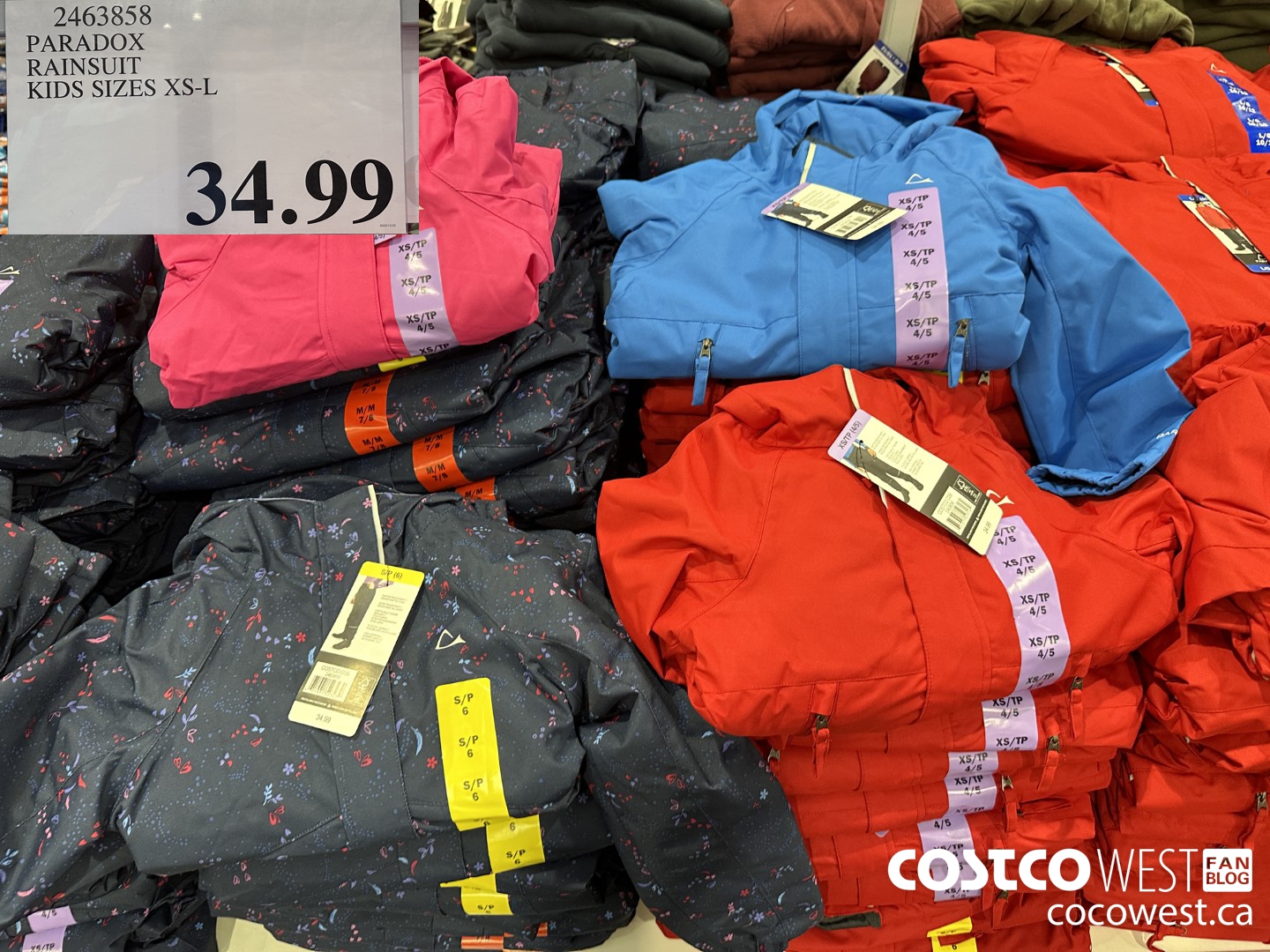 2463858 PARADOX RAINSUIT KIDS SIZES XS-L $34.99