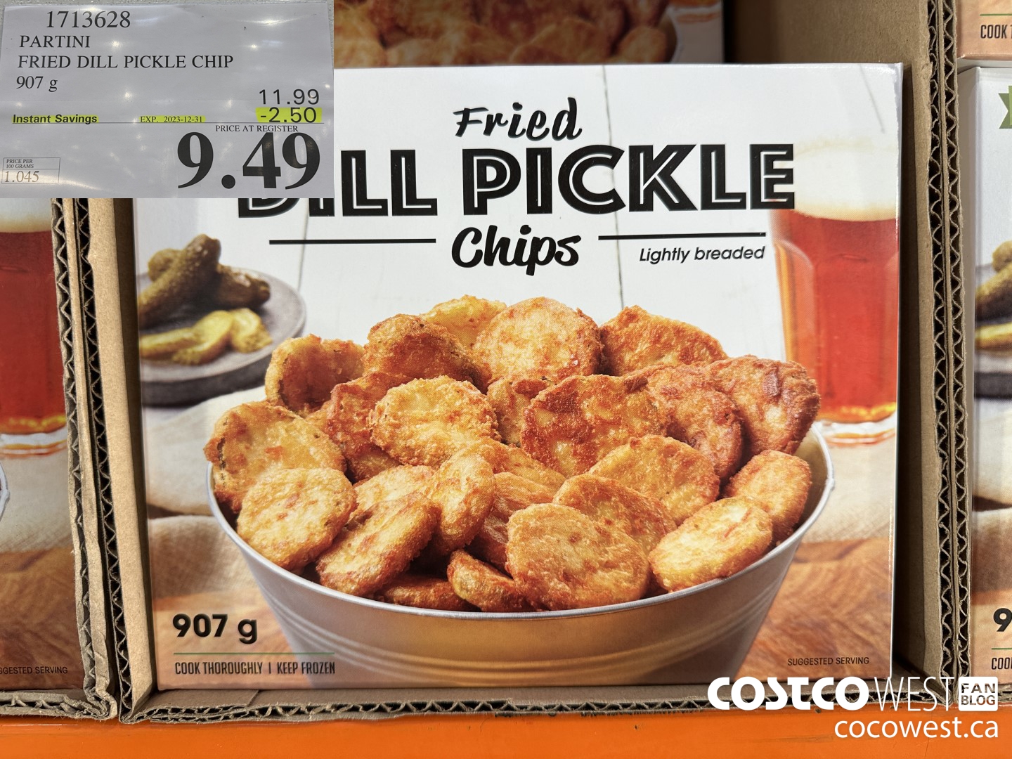 1713628 PARTINI FRIED DIL PICKLE CHIP 907 G ($2.50 INSTANT SAVINGS EXPIRES ON 2023-12-31) $9.49