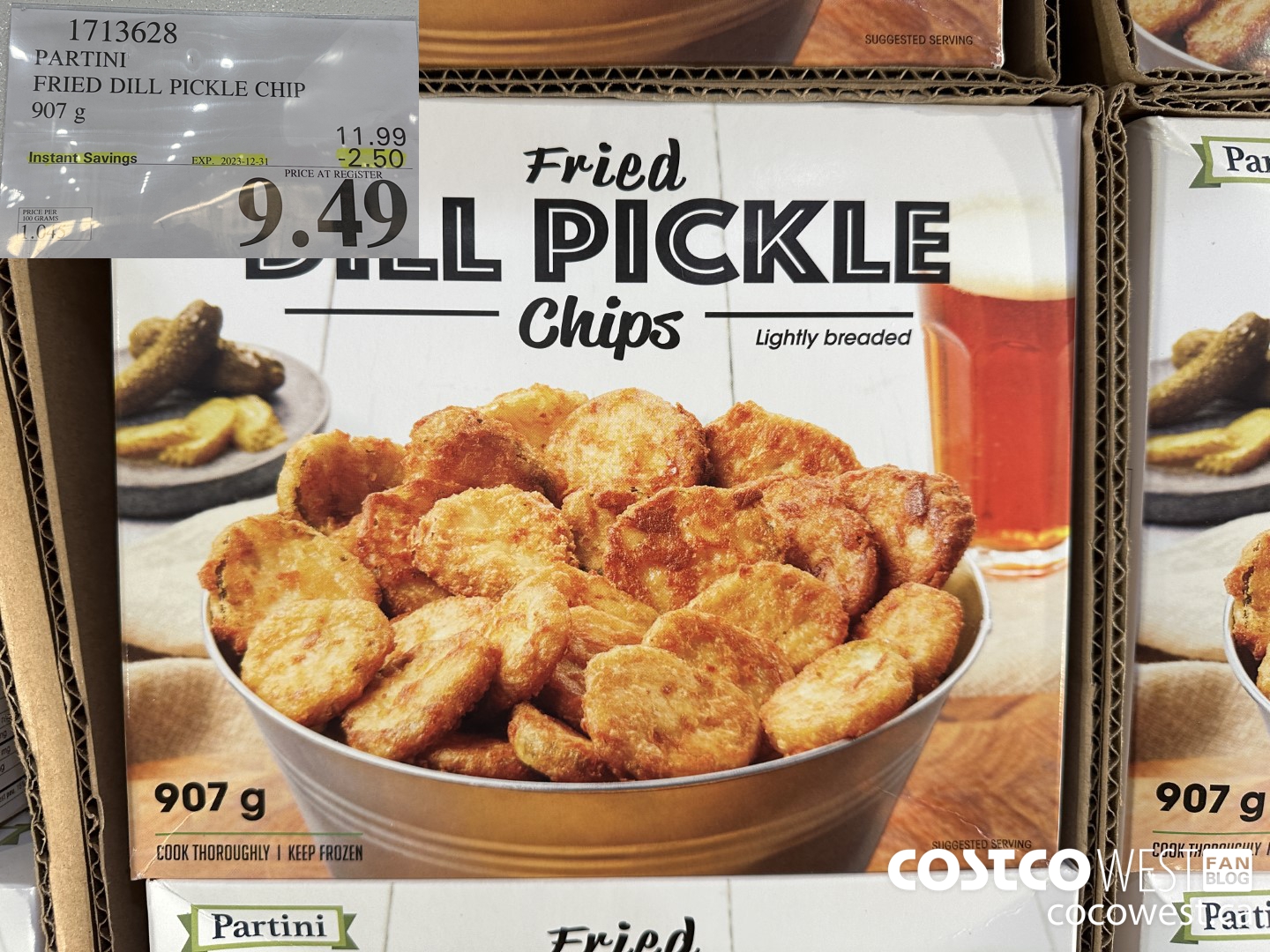 1713628 PARTINI FRIED DIL PICKLE CHIP 907 G ($2.50 INSTANT SAVINGS EXPIRES ON 2023-12-31) $9.49