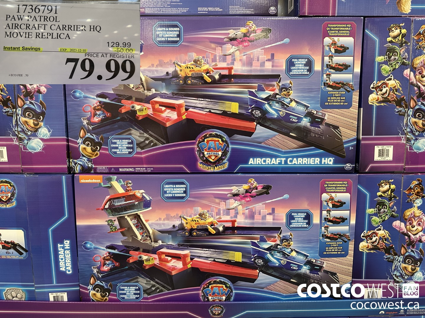 1736791 PAW PATROL AIRCRAFT CARRIER HQ MOVIE REPLICA ($50.00 INSTANT SAVINGS EXPIRES ON 2023-12-10) $79.99