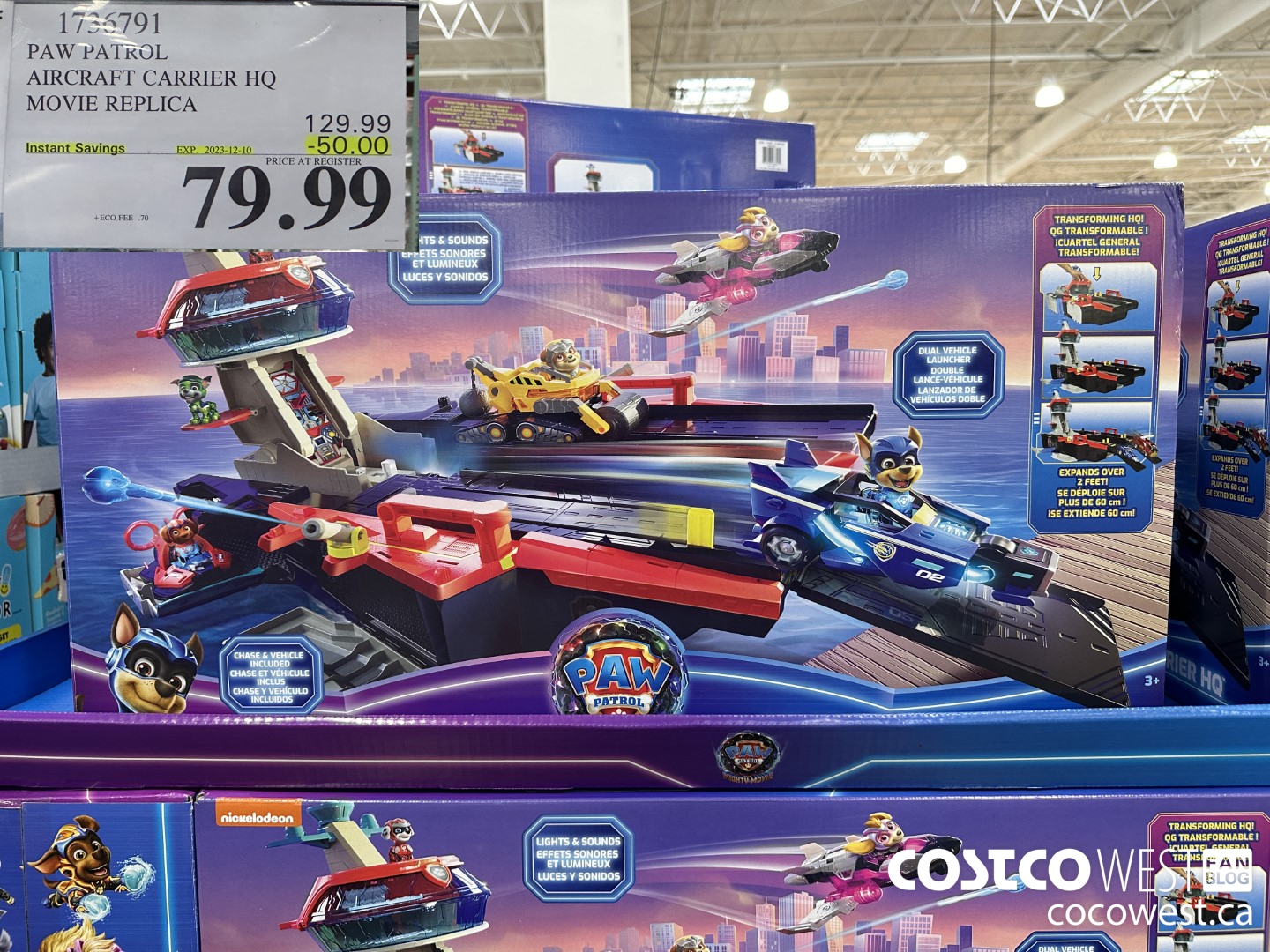 1736791 PAW PATROL AIRCRAFT CARRIER HQ MOVIE REPLICA ($50.00 INSTANT SAVINGS EXPIRES ON 2023-12-10) $79.99