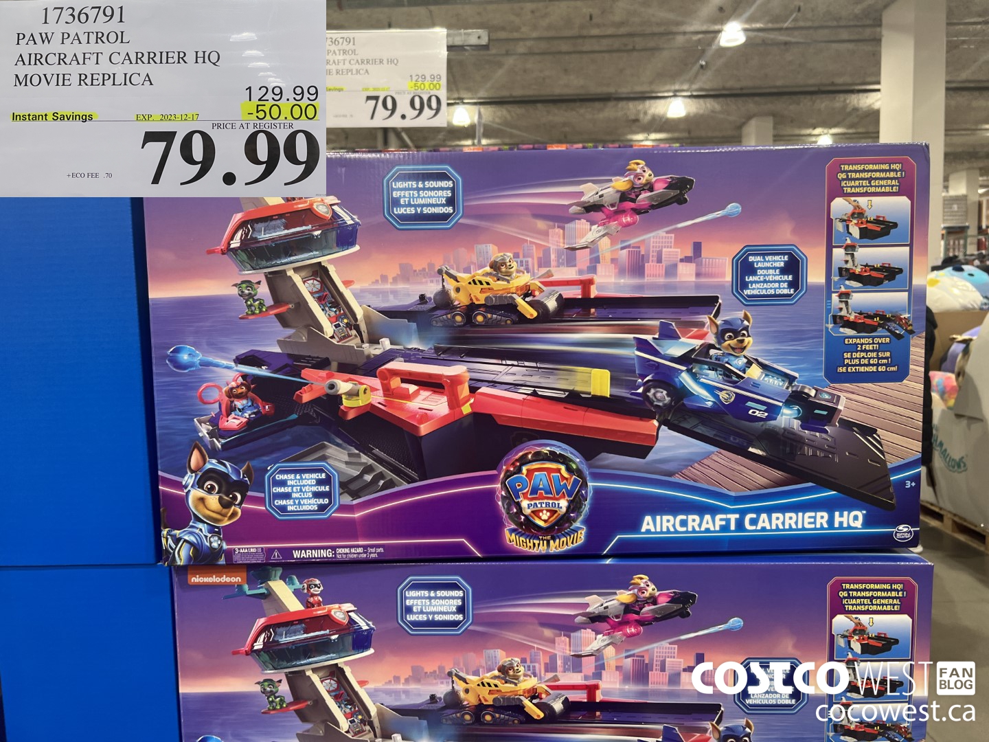 1736791 PAW PATROL AIRCRAFT CARRIER HQ MOVIE REPLICA ($50.00 INSTANT SAVINGS EXPIRES ON 2023-12-17) $79.99