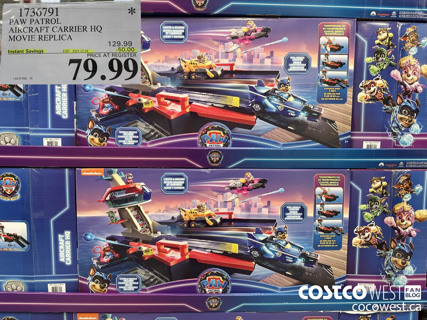 1736791 PAW PATROL AIRCRAFT CARRIER HQ MOVIE REPLICA ($50.00 INSTANT SAVINGS EXPIRES ON 2023-12-24) $79.99