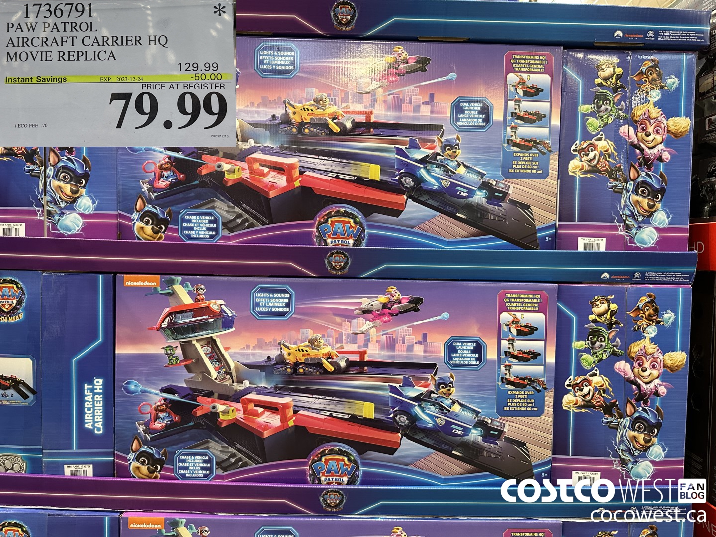 1736791 PAW PATROL AIRCRAFT CARRIER HQ MOVIE REPLICA ($50.00 INSTANT SAVINGS EXPIRES ON 2023-12-24) $79.99