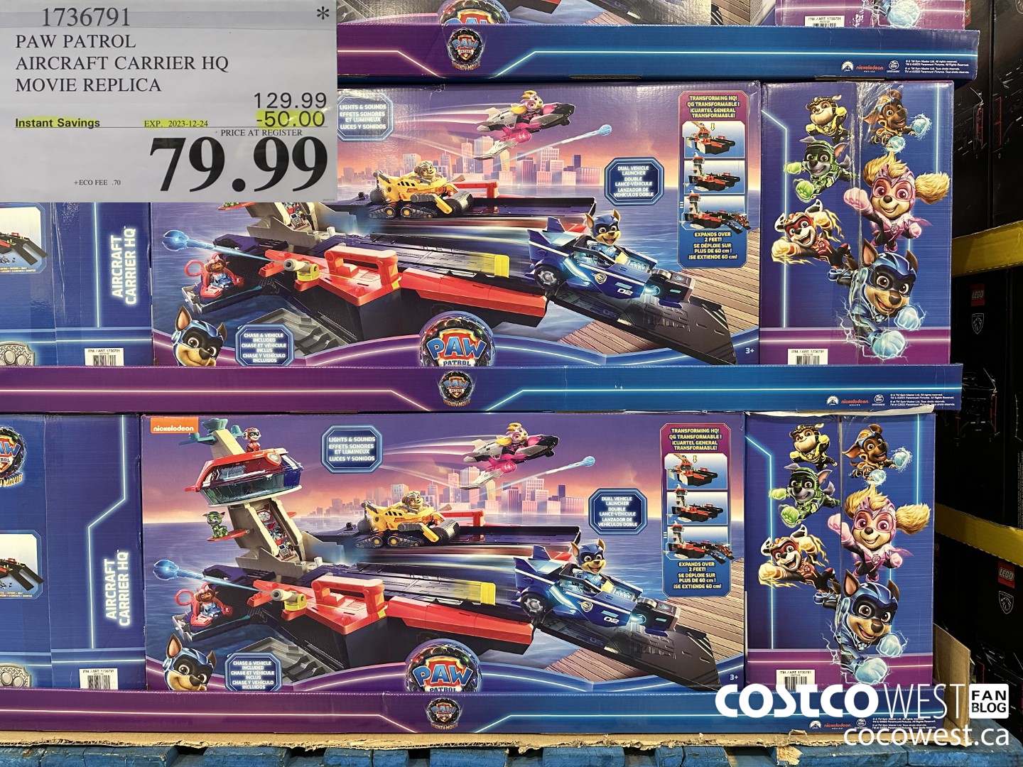 1736791 PAW PATROL AIRCRAFT CARRIER HQ MOVIE REPLICA ($50.00 INSTANT SAVINGS EXPIRES ON 2023-12-24) $79.99