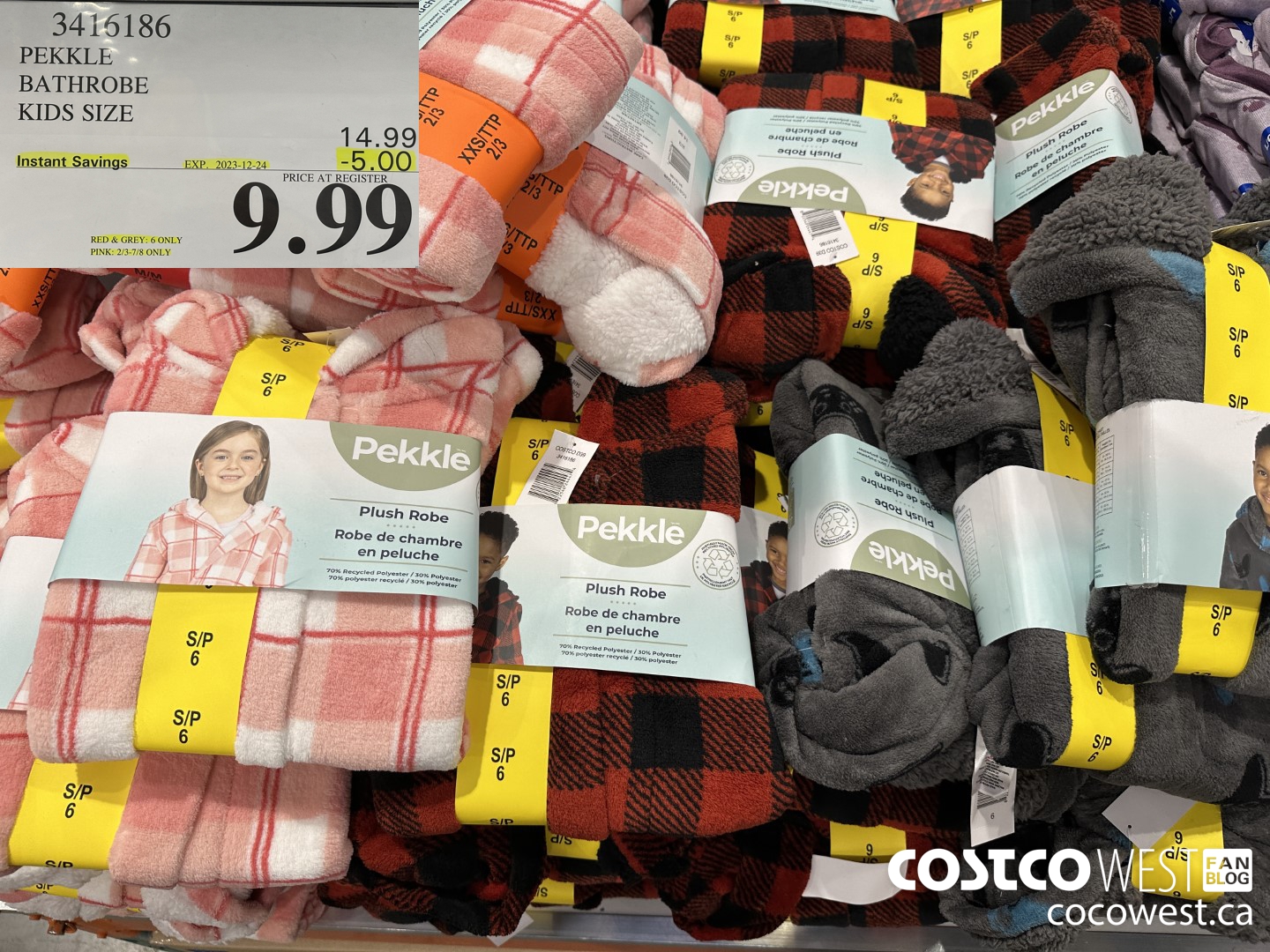 3416186 PEKKLE BATHROBE KIDS SIZES ($5.00 INSTANT SAVINGS EXPIRES ON 2023-12-24) $9.99