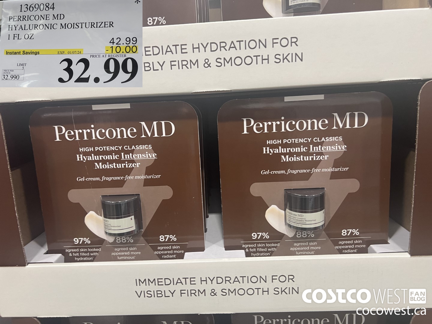 1369084 PERRICONE MD HYALURONIC MOISTURIZER 1 FL OZ ($10.00 INSTANT SAVINGS EXPIRES ON 2024-01-07) $32.99