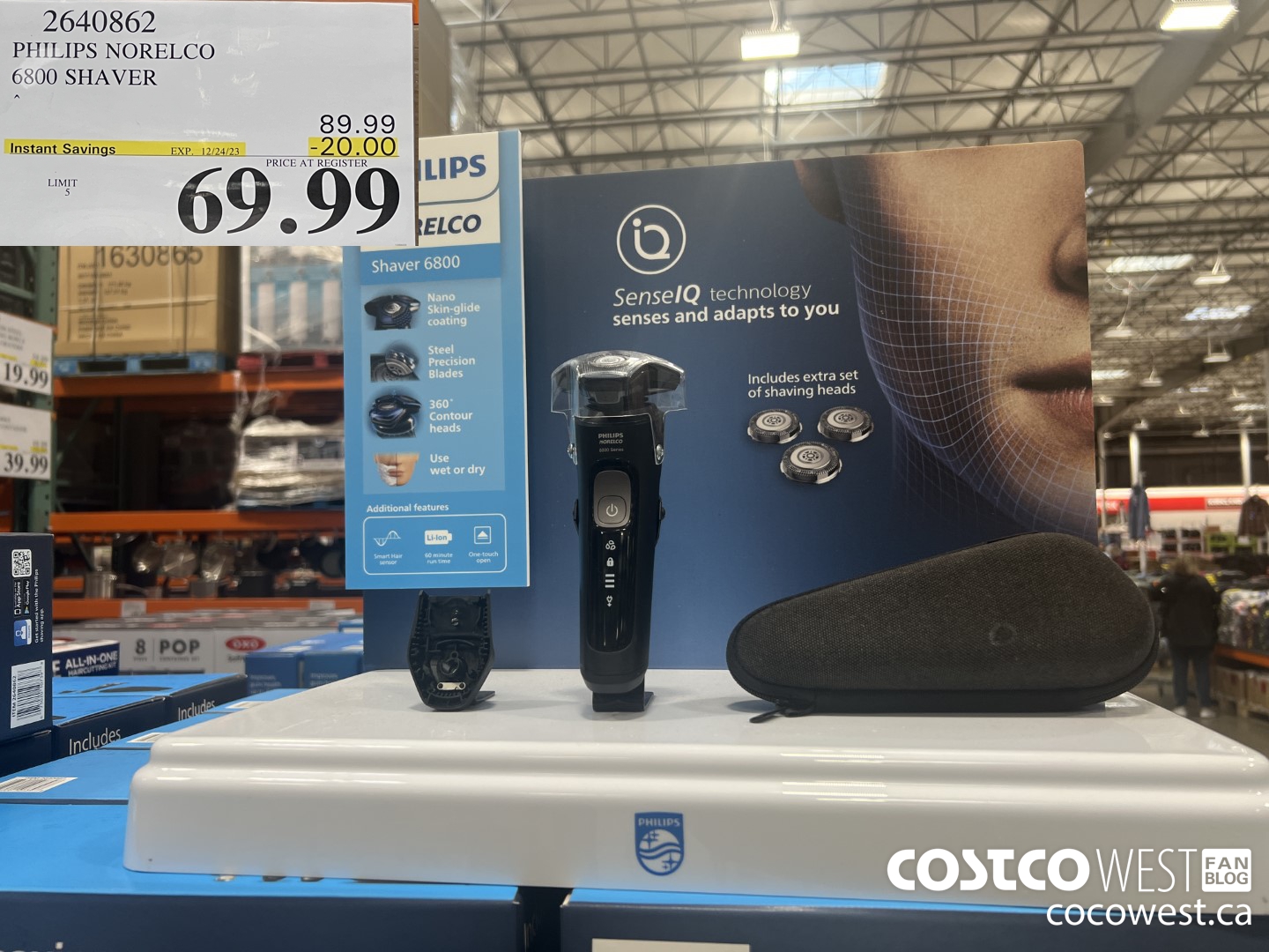 2640862 PHILIPS NORELCO 6800 SHAVER ($20.00 INSTANT SAVINGS EXPIRES ON 2023-12-24) $69.99