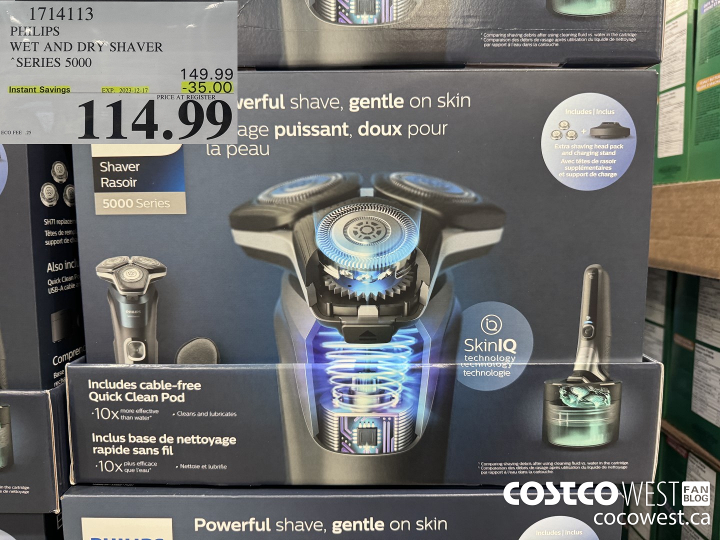 1714113 PHILIPS WET AND DRY SHAVER SERIES 5000 ($35.00 INSTANT SAVINGS EXPIRES ON 2023-12-17) $114.99