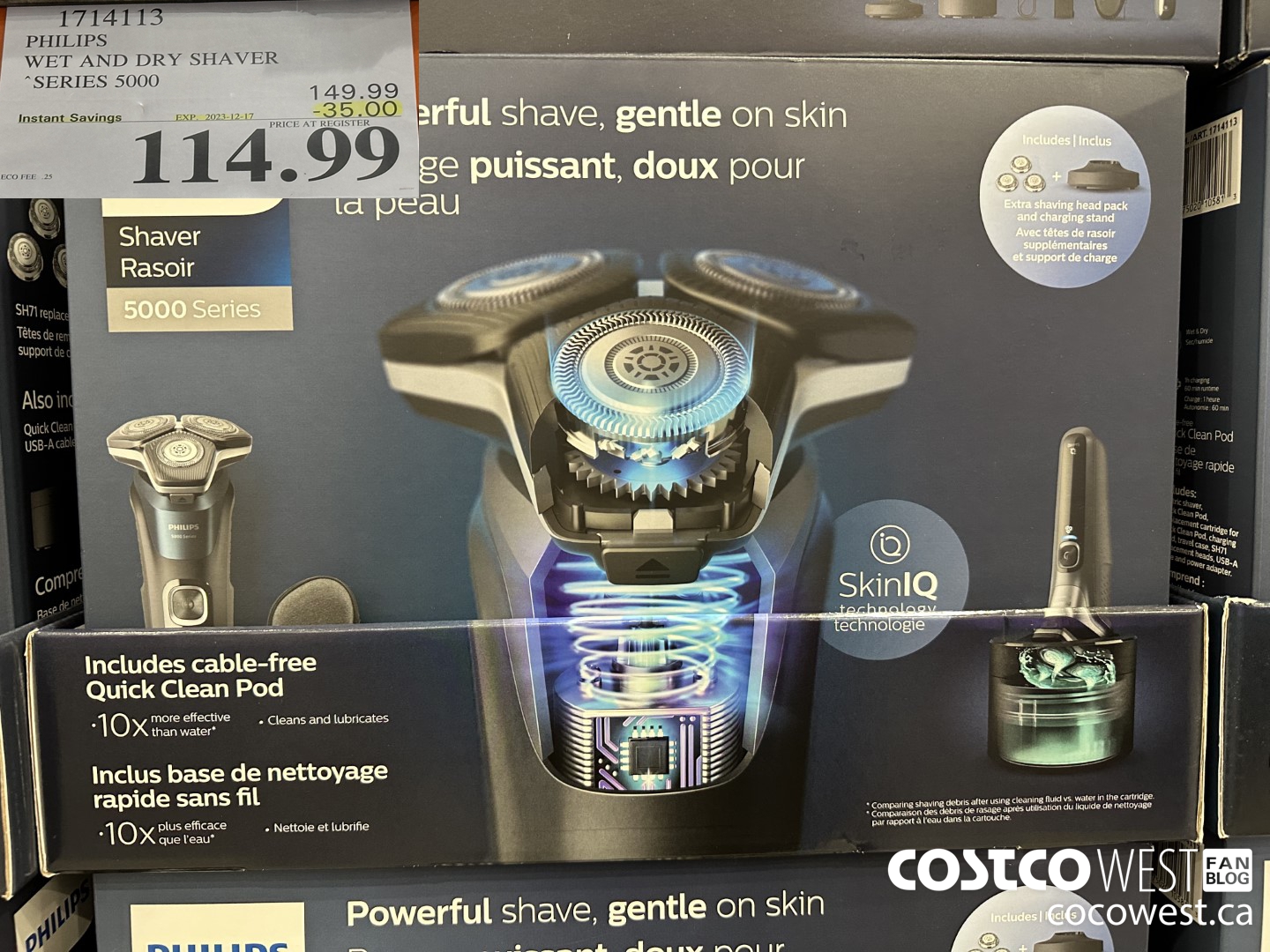 1714113 PHILIPS WET AND DRY SHAVER SERIES 5000 ($35.00 INSTANT SAVINGS EXPIRES ON 2023-12-17) $114.99
