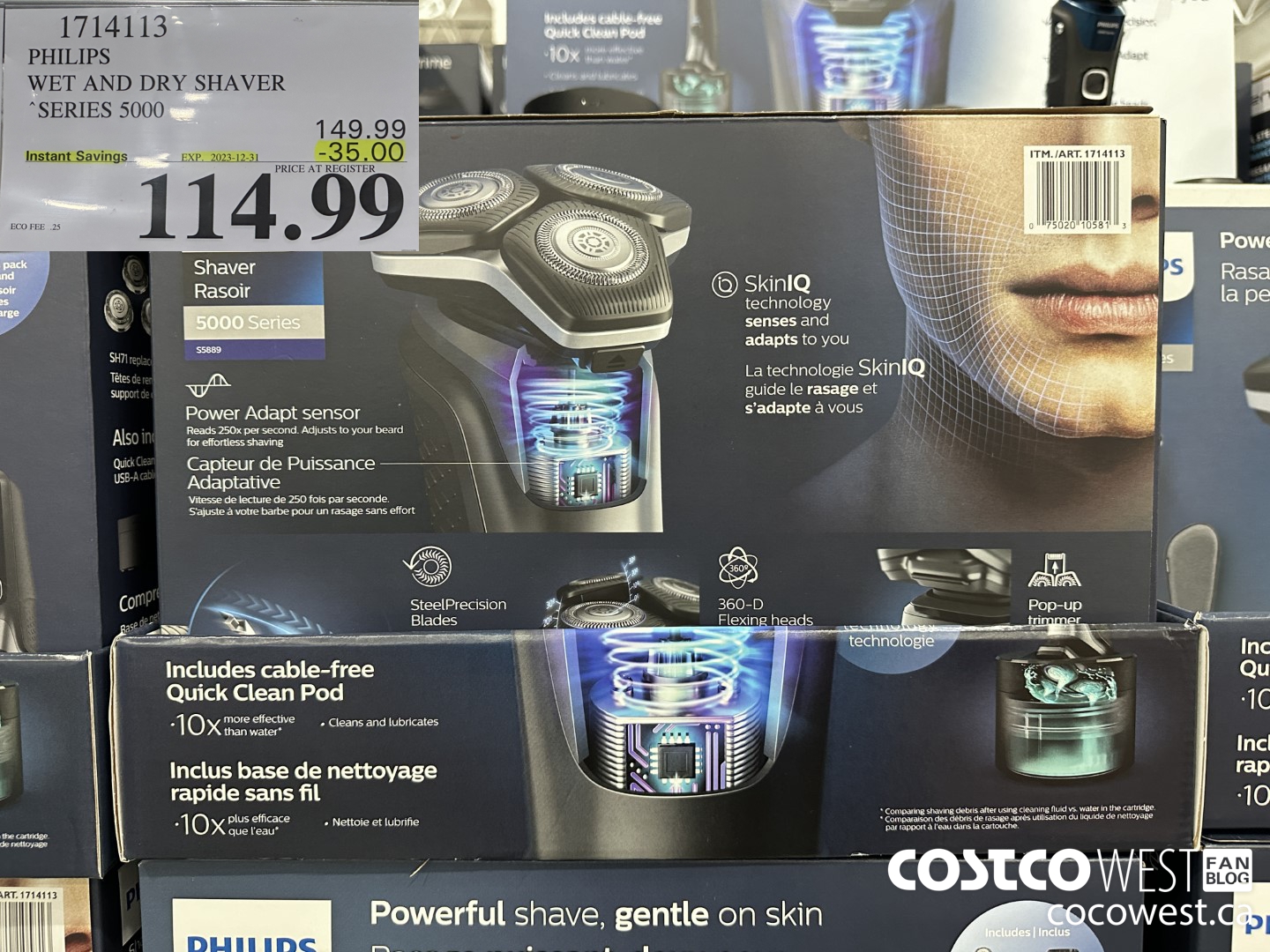 1714113 PHILIPS WET AND DRY SHAVER SERIES 5000 ($35.00 INSTANT SAVINGS EXPIRES ON 2023-12-31) $114.99