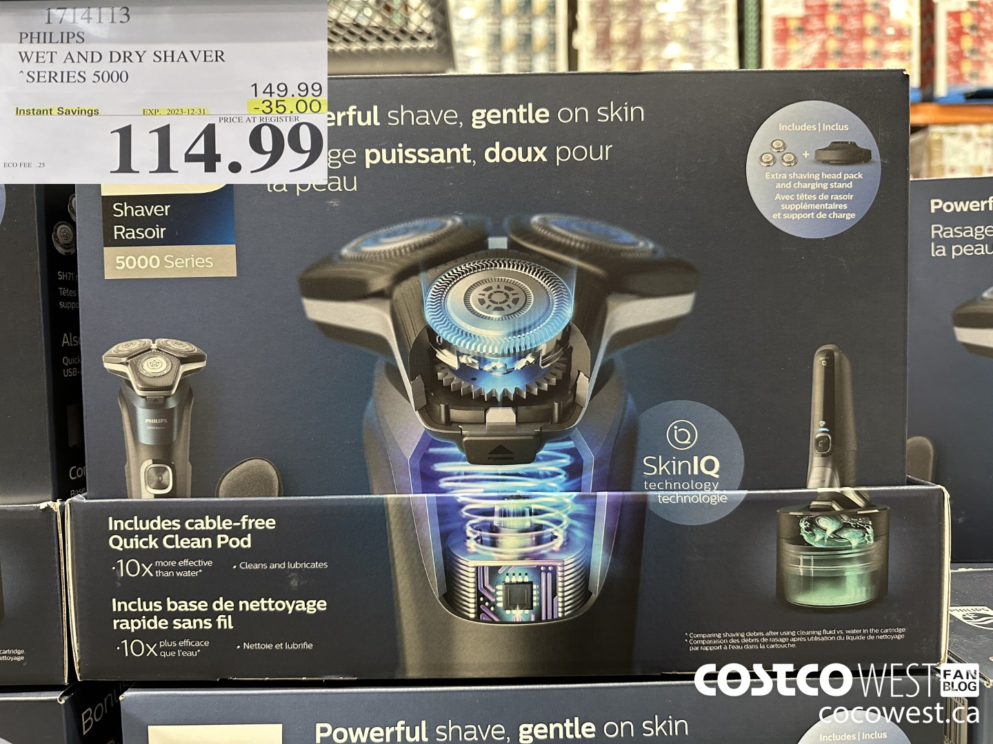 1714113 PHILIPS WET AND DRY SHAVER SERIES 5000 ($35.00 INSTANT SAVINGS EXPIRES ON 2023-12-31) $114.99