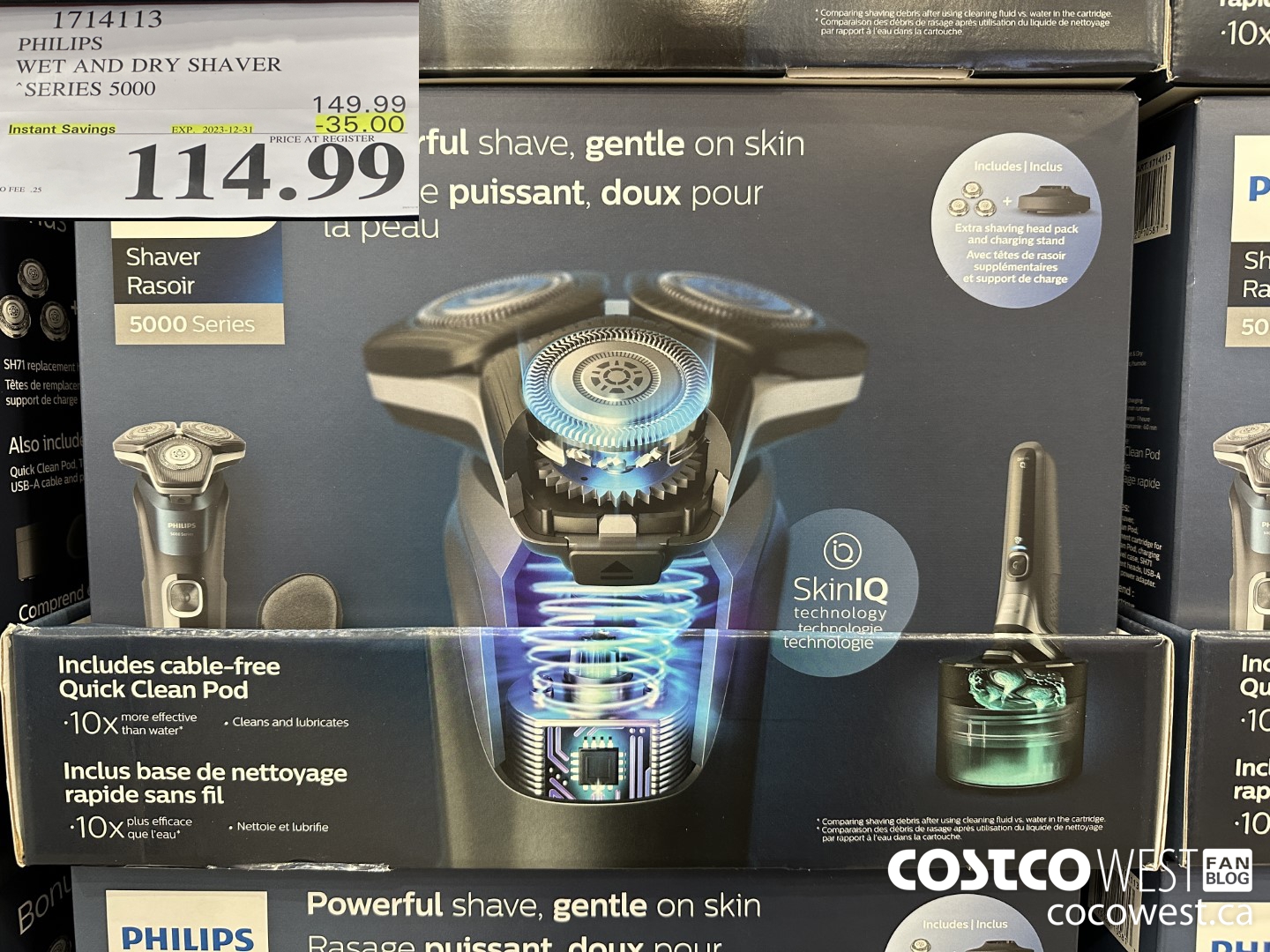 1714113 PHILIPS WET AND DRY SHAVER SERIES 5000 ($35.00 INSTANT SAVINGS EXPIRES ON 2023-12-31) $114.99