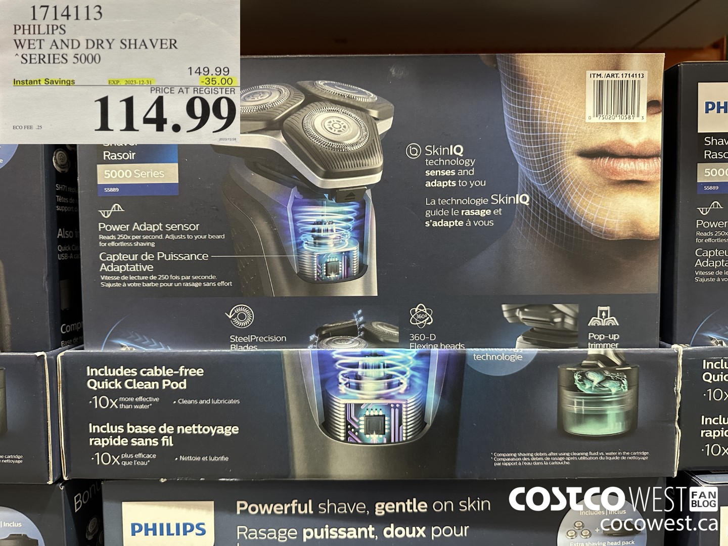 1714113 PHILIPS WET AND DRY SHAVER SERIES 5000 ($35.00 INSTANT SAVINGS EXPIRES ON 2023-12-31) $114.99