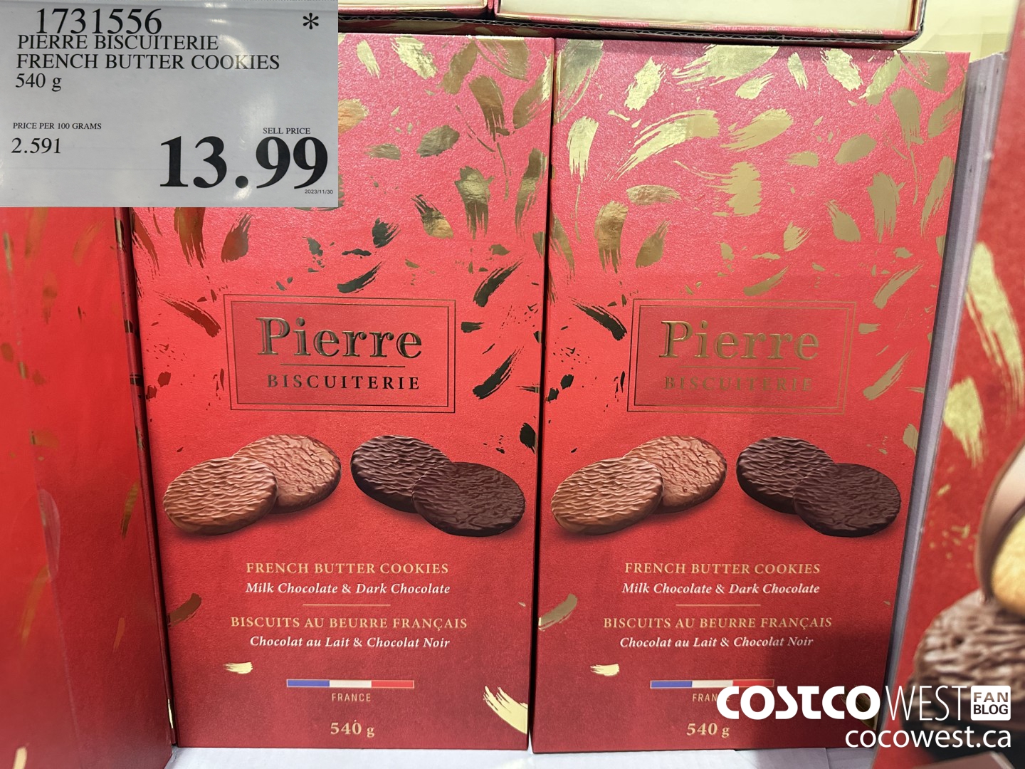 1731556 PIERRE BISCUITERIE FRENCH BUTTER COOKIES 540G $13.99