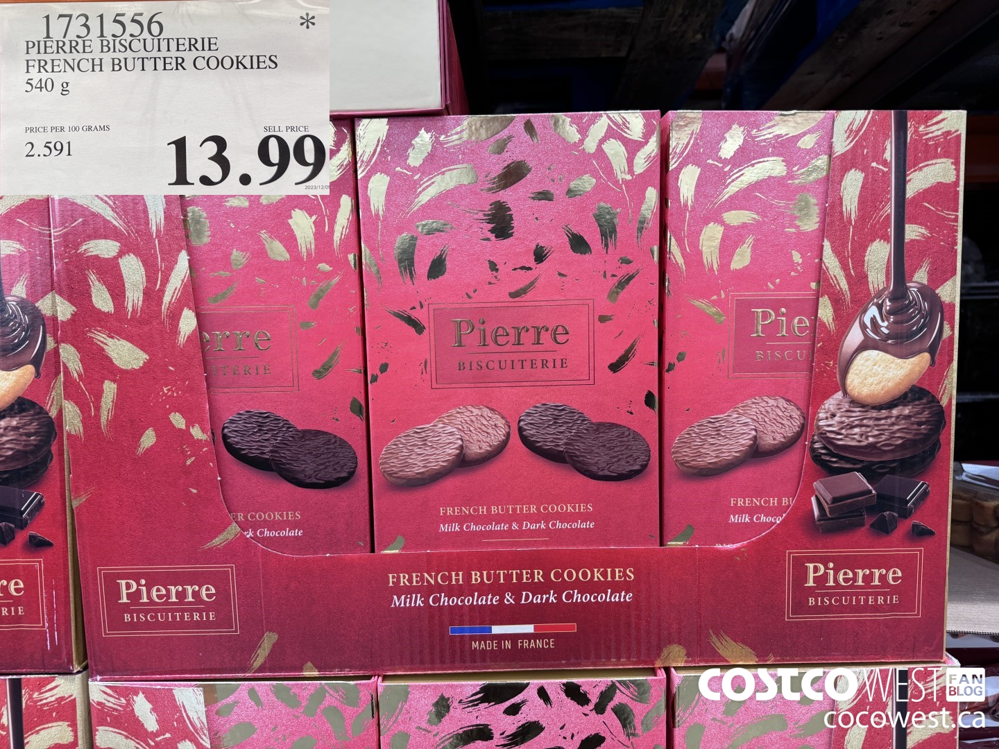 1731556 PIERRE BISCUITERIE FRENCH BUTTER COOKIES 540G $13.99