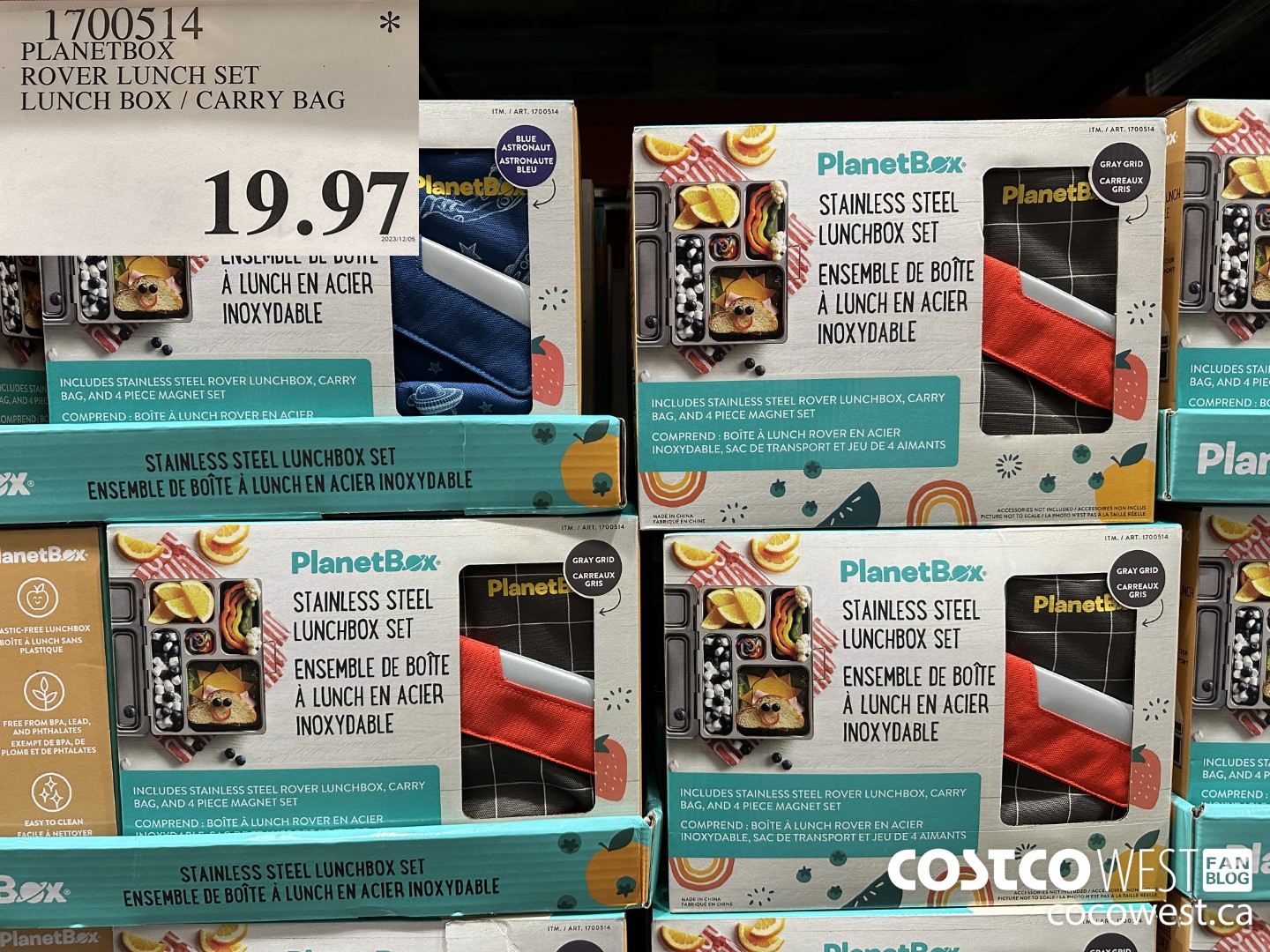 1700514 PLANETBOX ROVER LUNCH SET LUNCH BOX / CARRY BAG $19.97