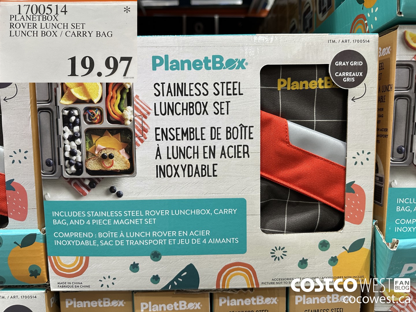1700514 PLANETBOX ROVER LUNCH SET LUNCH BOX / CARRY BAG $19.97