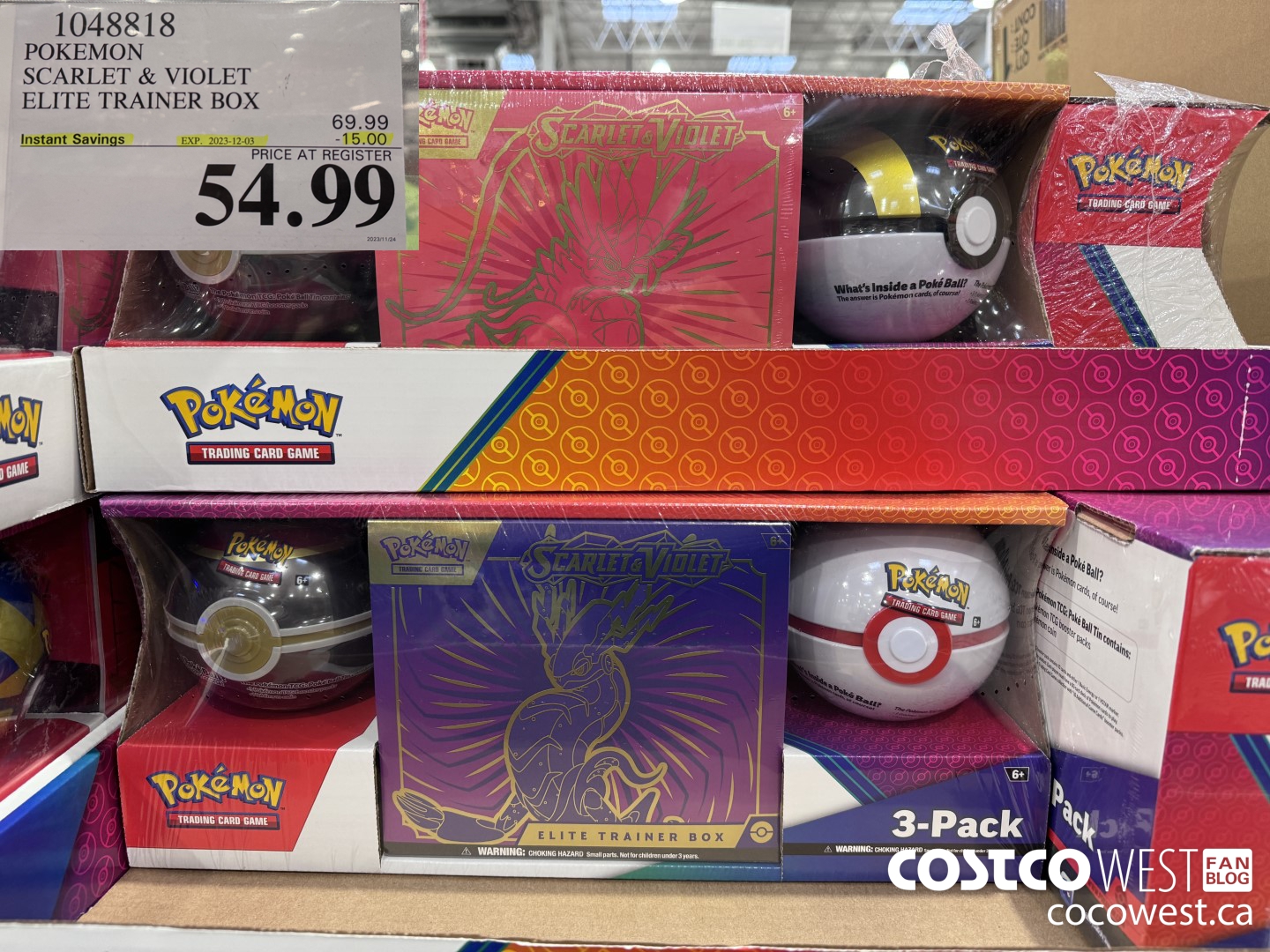 1048818 POKEMON SCARLET & VIOLET ELITE TRAINER BOX ($15.00 INSTANT SAVINGS EXPIRES ON 2023-12-03) $54.99