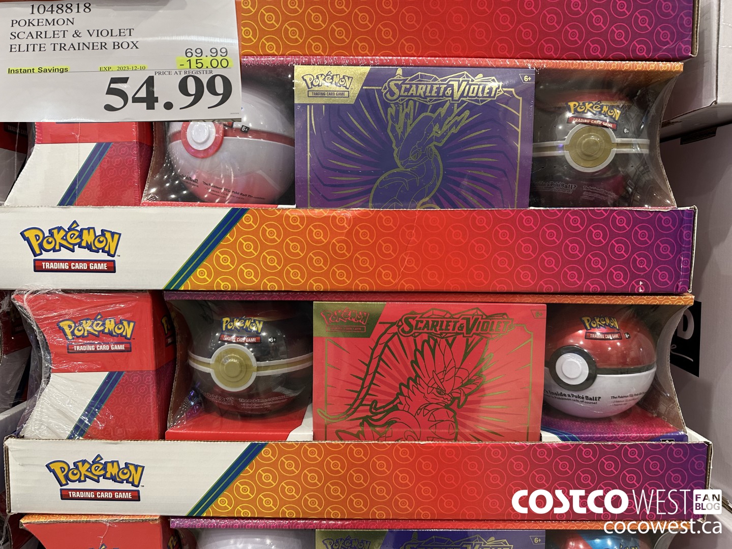1048818 POKEMON SCARLET & VIOLET ELITE TRAINER BOX ($15.00 INSTANT SAVINGS EXPIRES ON 2023-12-10) $54.99