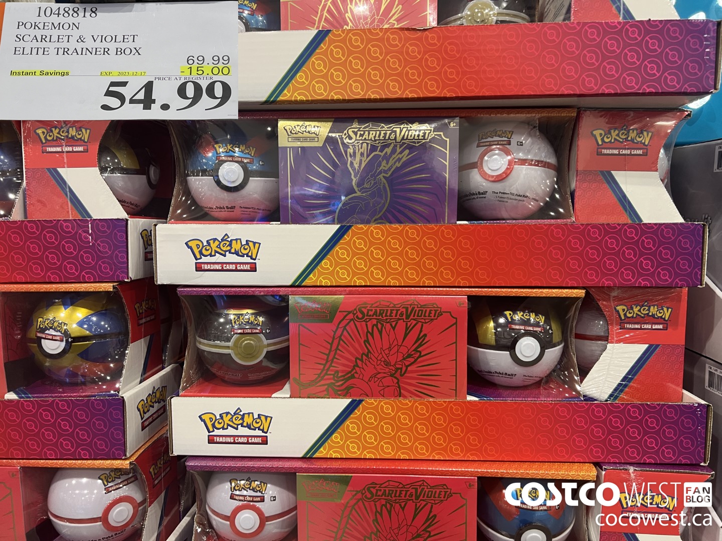 1048818 POKEMON SCARLET & VIOLET ELITE TRAINER BOX ($15.00 INSTANT SAVINGS EXPIRES ON 2023-12-17) $54.99