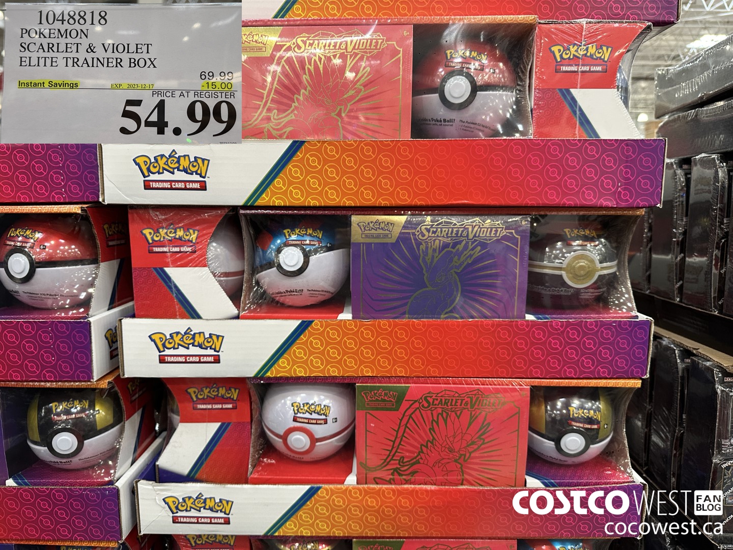 1048818 POKEMON SCARLET & VIOLET ELITE TRAINER BOX ($15.00 INSTANT SAVINGS EXPIRES ON 2023-12-17) $54.99