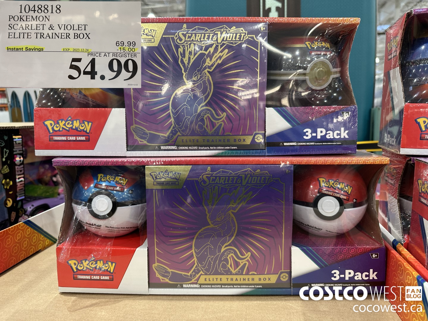 1048818 POKEMON SCARLET & VIOLET ELITE TRAINER BOX ($15.00 INSTANT SAVINGS EXPIRES ON 2023-12-24) $54.99