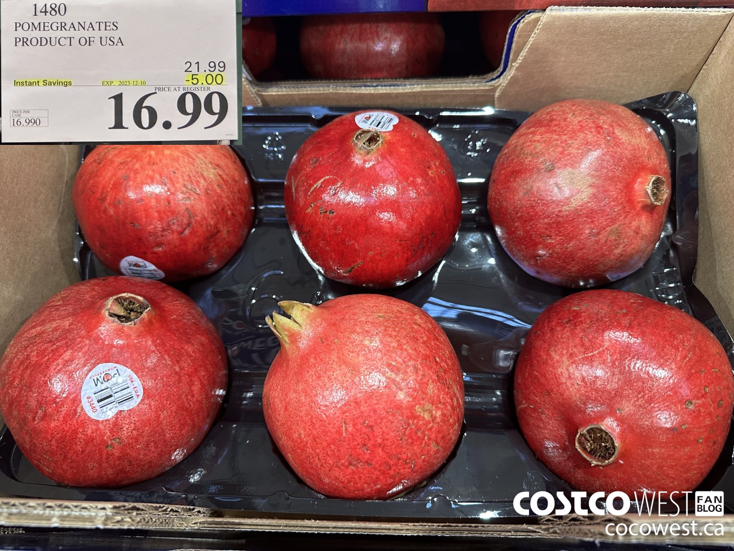 1480 POMEGRANATES PRODUCT OF USA ($5.00 INSTANT SAVINGS EXPIRES ON 2023-12-10) $16.99